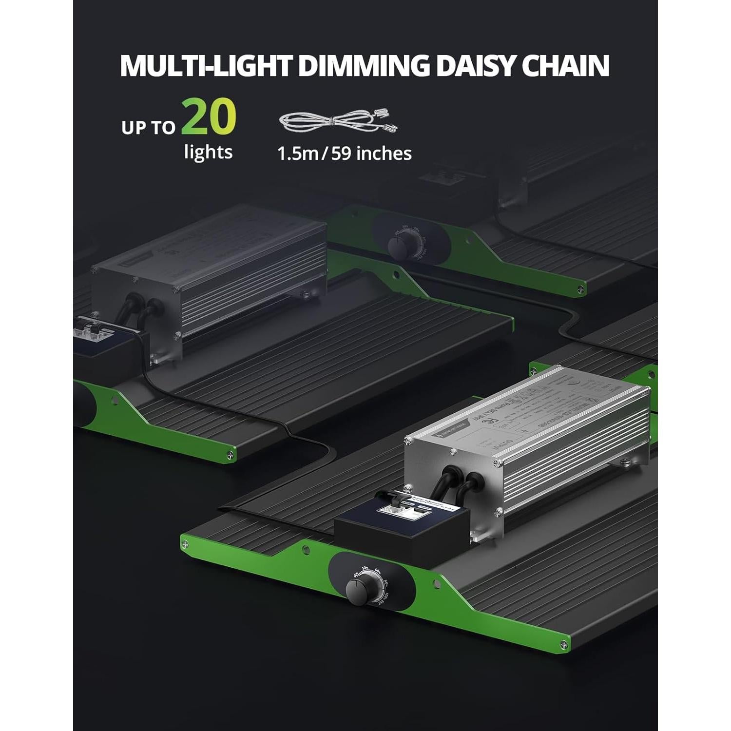 Luz de Cultivo LED VIPARSPECTRA P1000 100W Espectro Completo