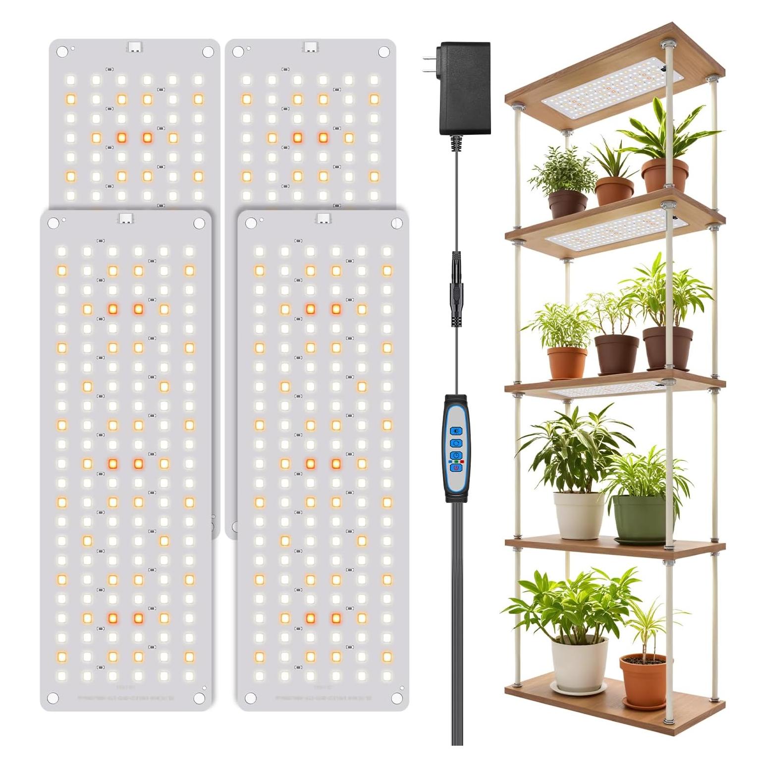 Panel de Luz de Crecimiento Garpsen 4Paneles 40W 552 LEDs