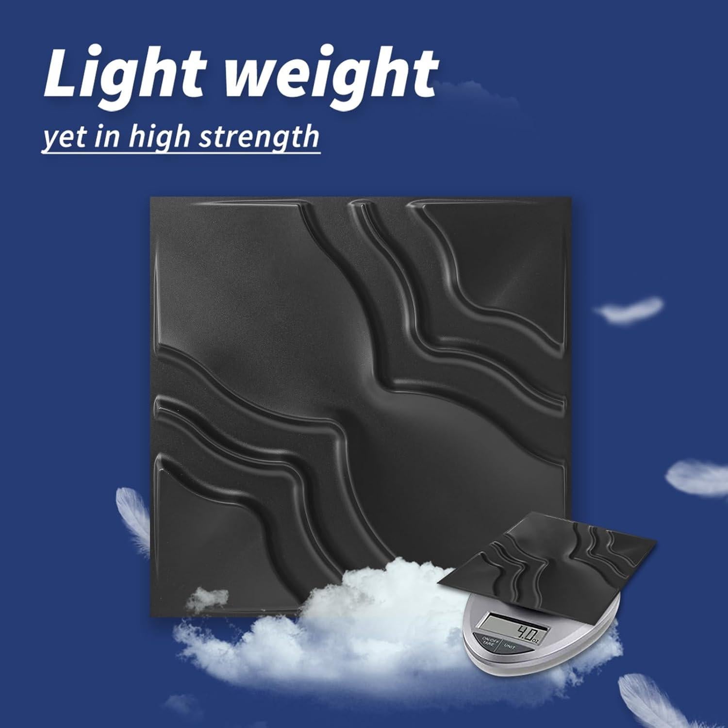 Paneles de Pared 3D Art3dwallpanels 33 Unidades PVC Negro 30x30 cm