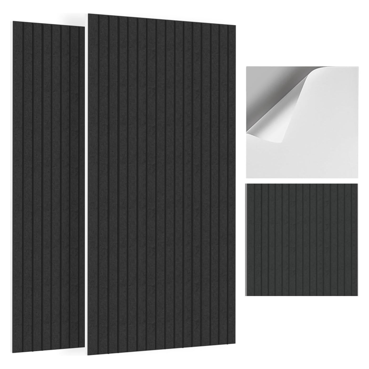 Paneles Acústicos 3D Autoadhesivos 6 Pack Negro 61x61cm