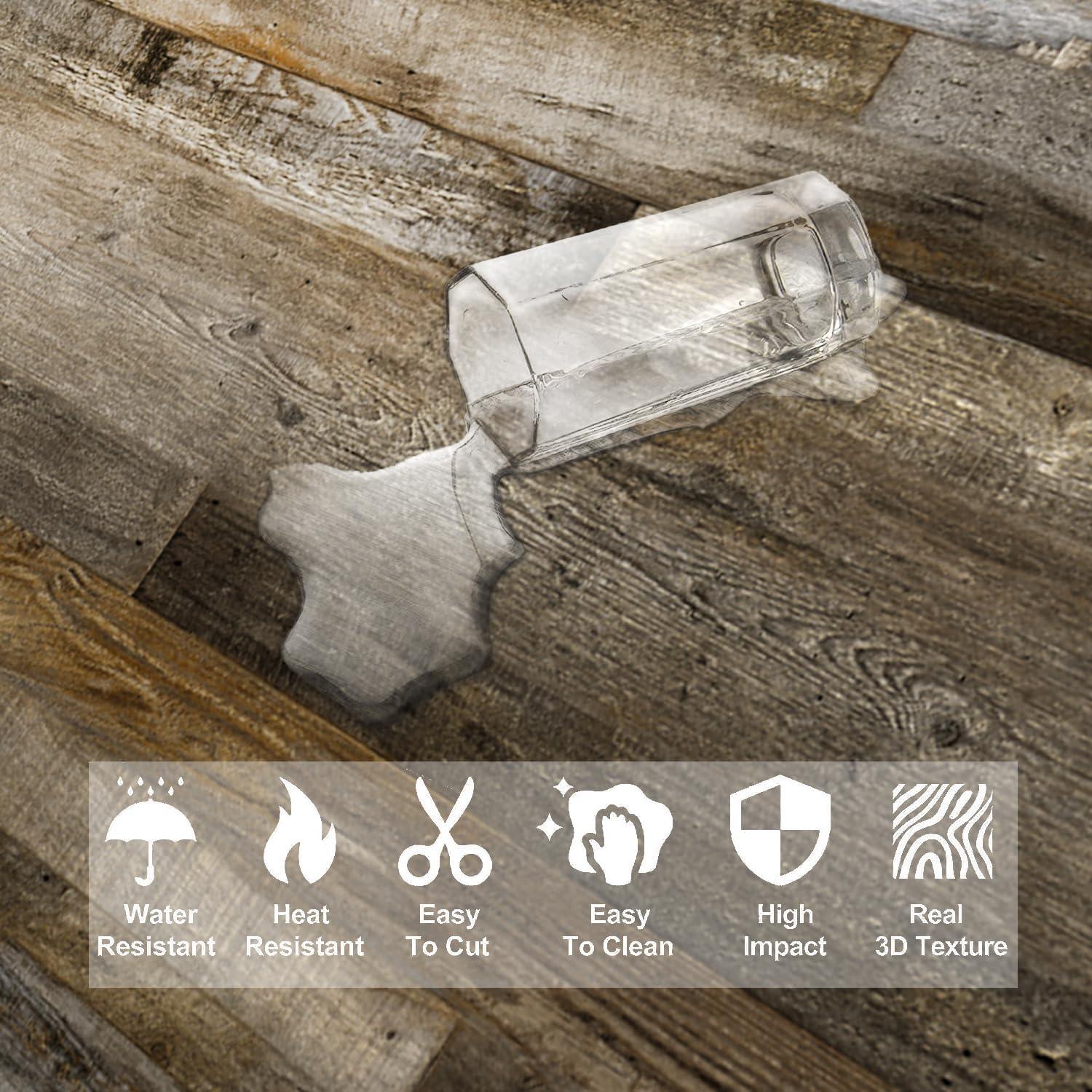 Paneles de Pared Vinilo Urban Decor MagicWood 15x91 cm Marrón