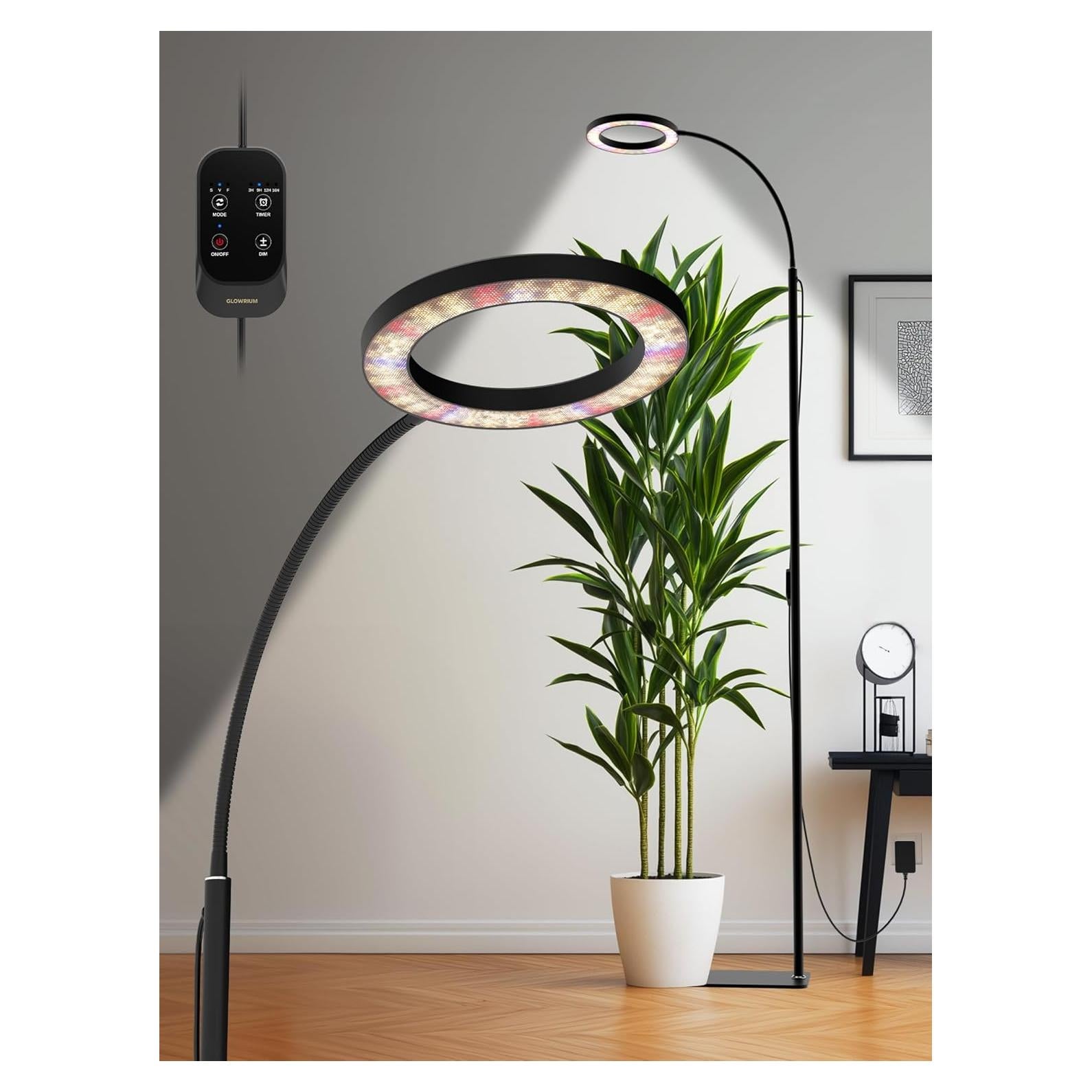 Luz de Crecimiento LED GLOWRIUM 24W Espectro Completo Ajustable