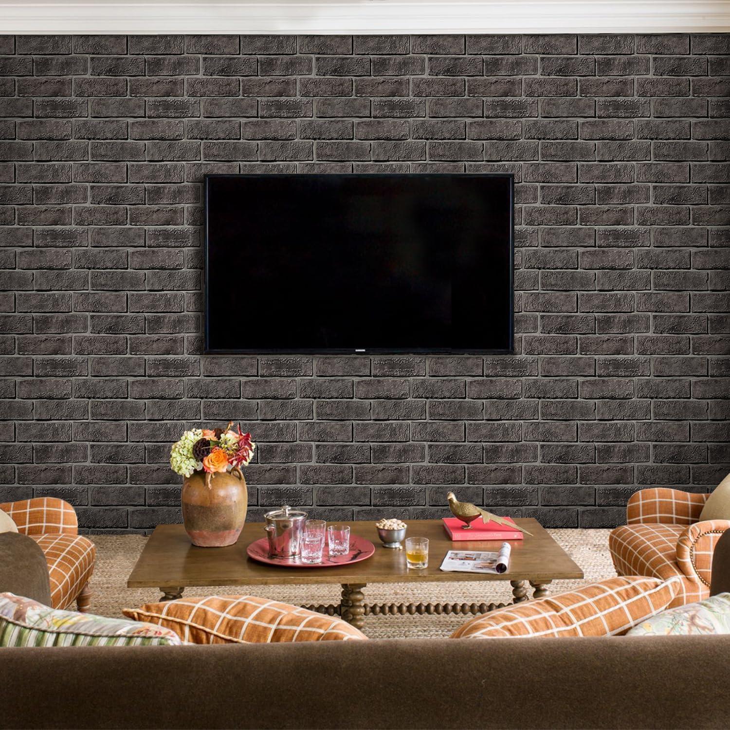 Papel Tapiz 3D Ladrillo Falso Commomy 30x30 cm 10 Piezas