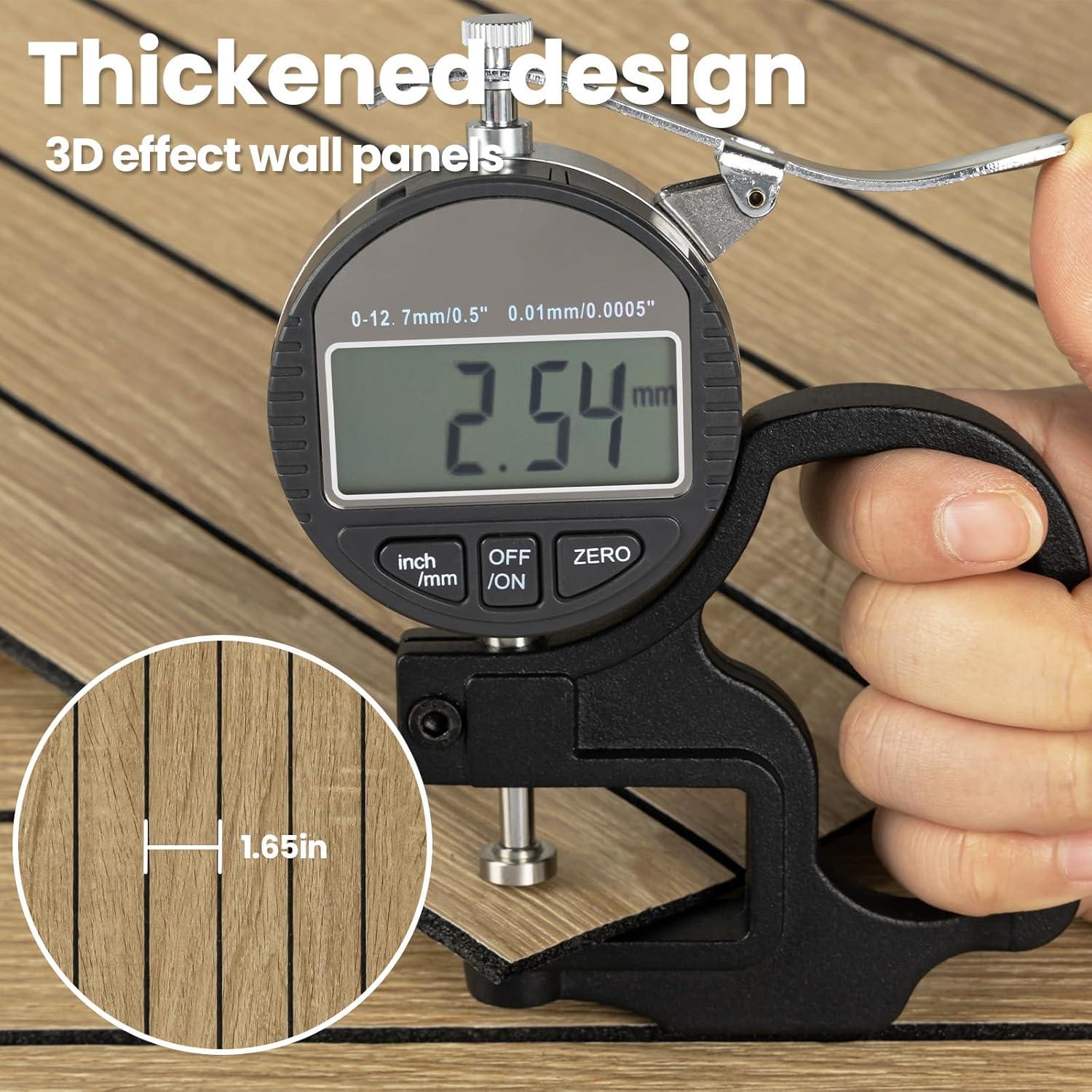 Paneles de Pared Autoadhesivos Abyssaly 3D Madera Marrón 1.20 m²