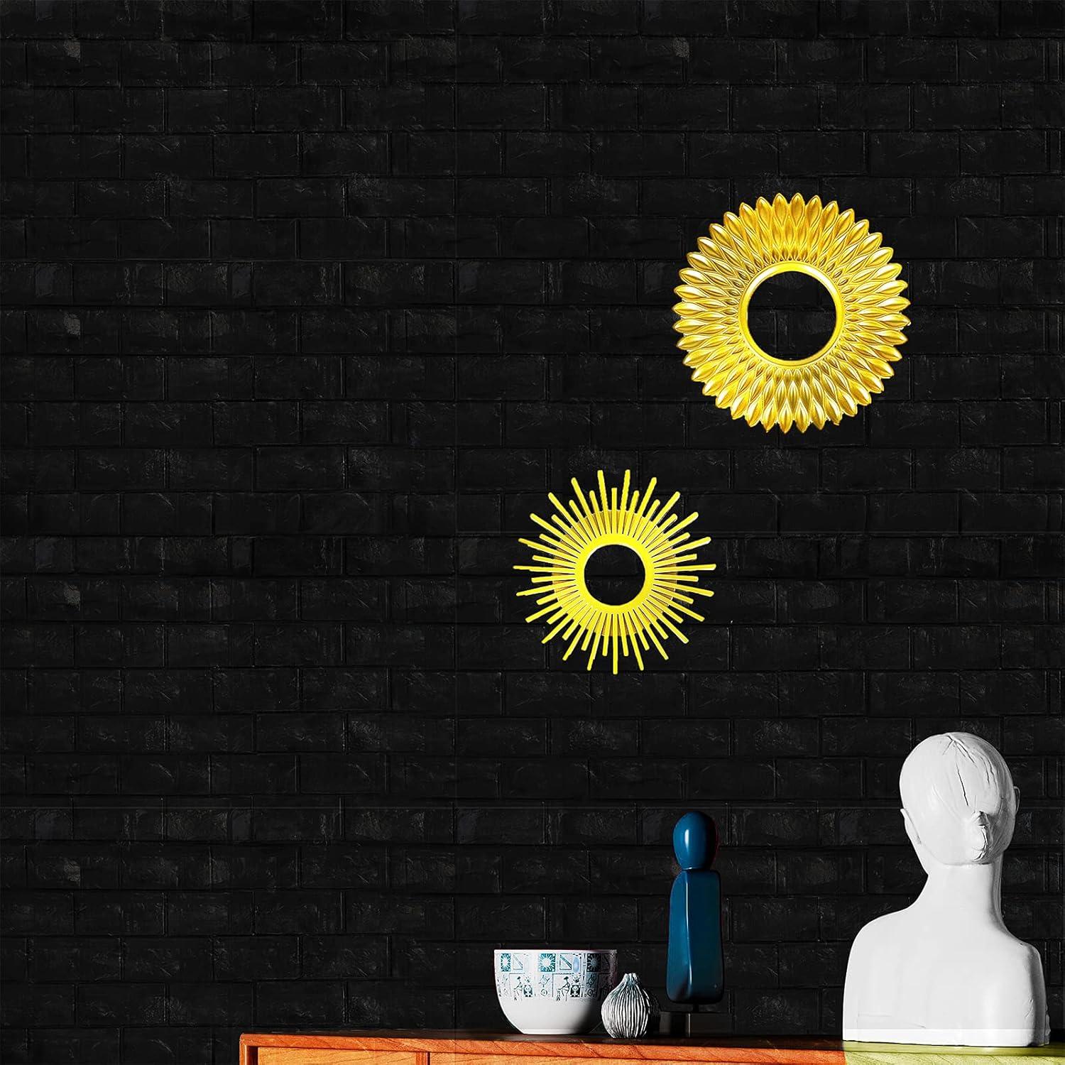 Paneles de Pared 3D Circloophs Autoadhesivos Ladrillo Negro 30 Piezas