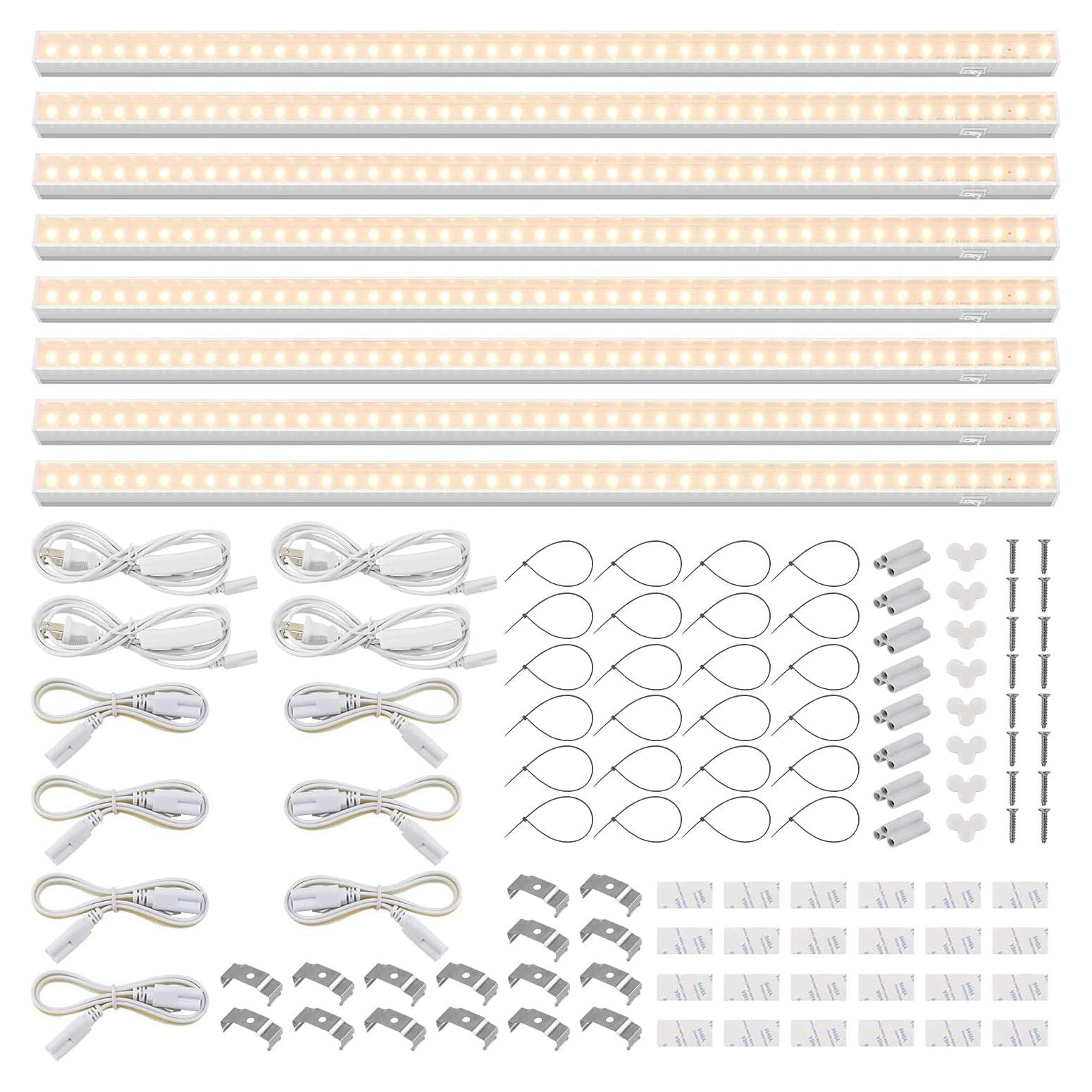 Luces de Cultivo LED Barrina T5 2ft 80W Espectro Completo 8 Pzas