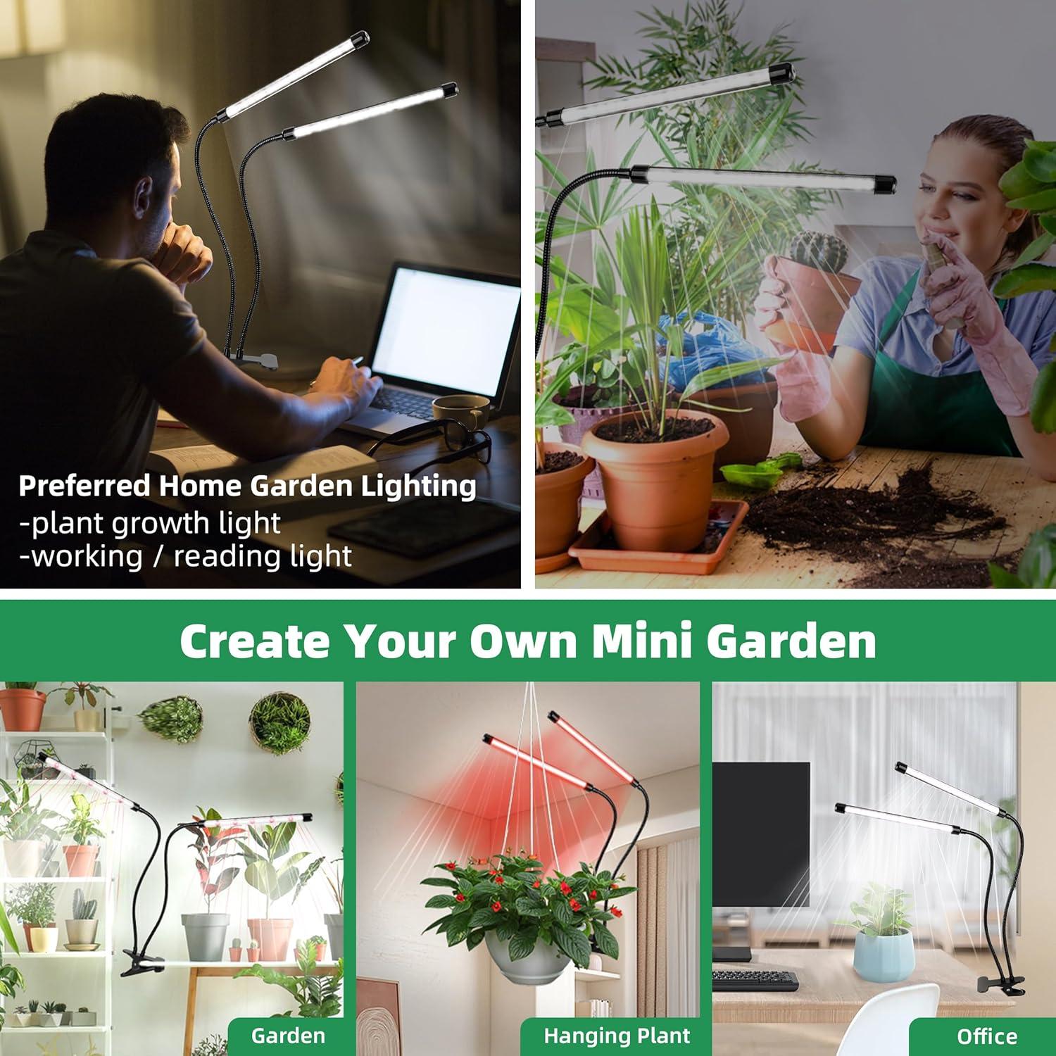 Lámpara de Crecimiento EWPJDK 6500K 84 LED con Clip