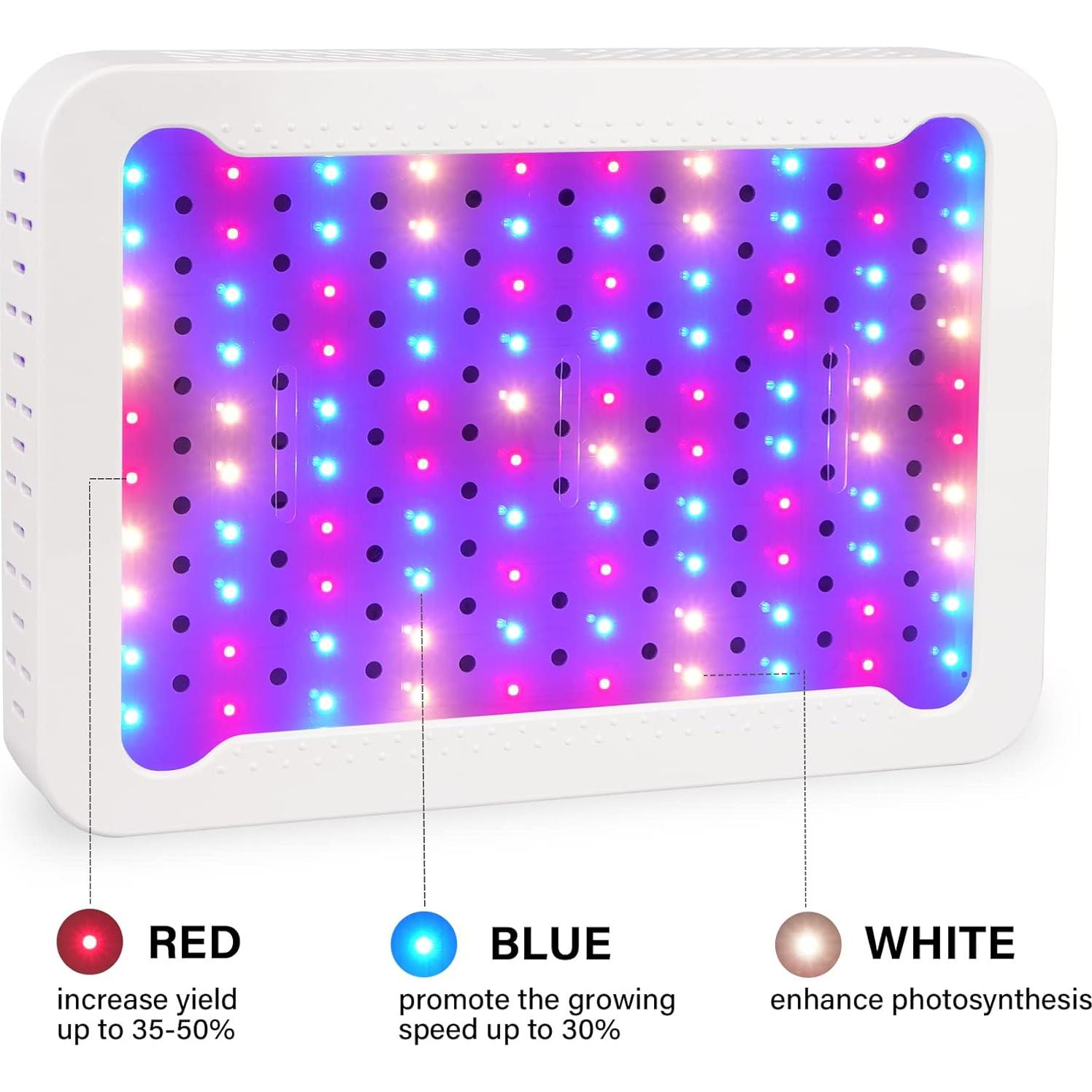 Luz de Cultivo LED Beelux 1000W Espectro Completo para Plantas