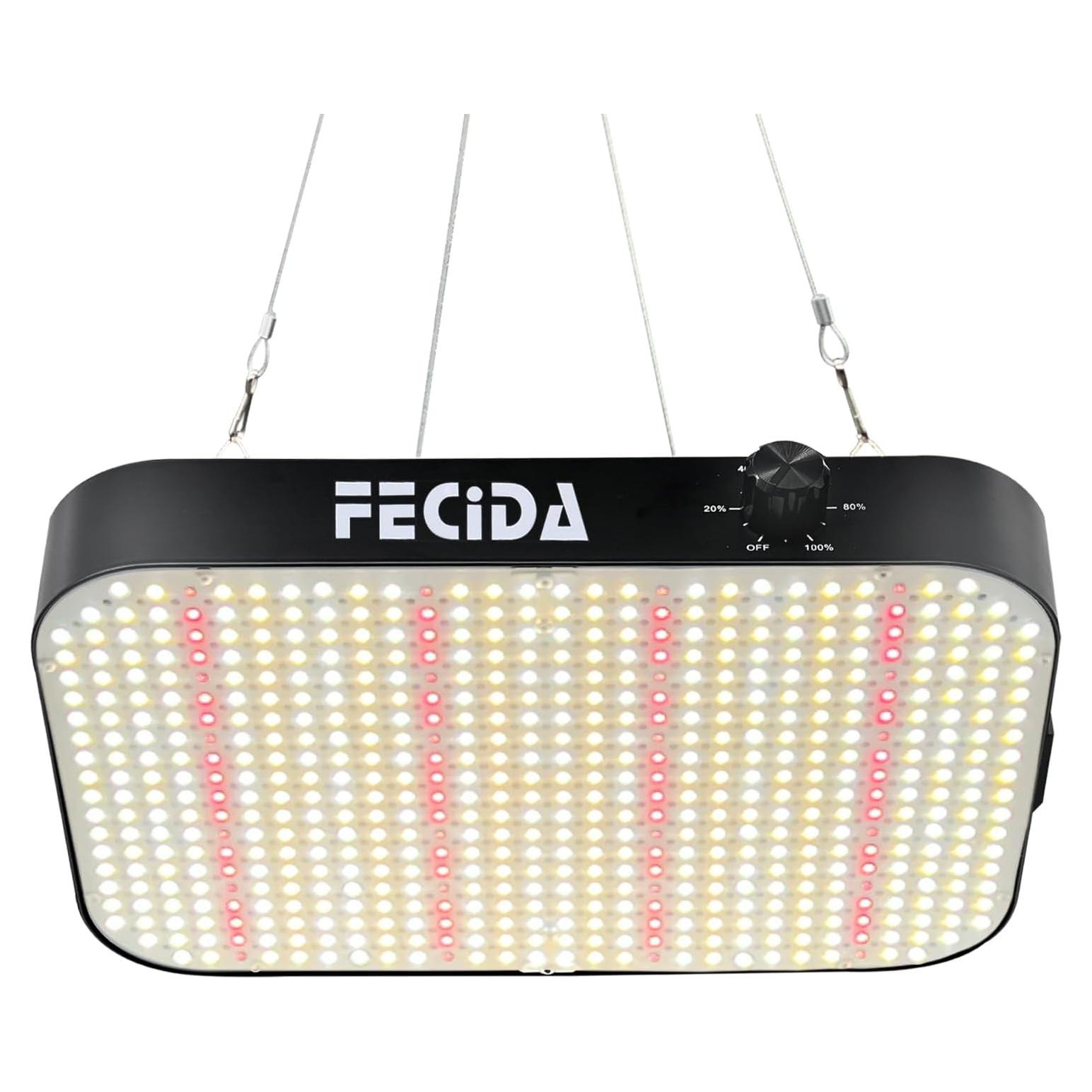 FECiDA Luz de Cultivo LED 65W Espectro Completo Regulable