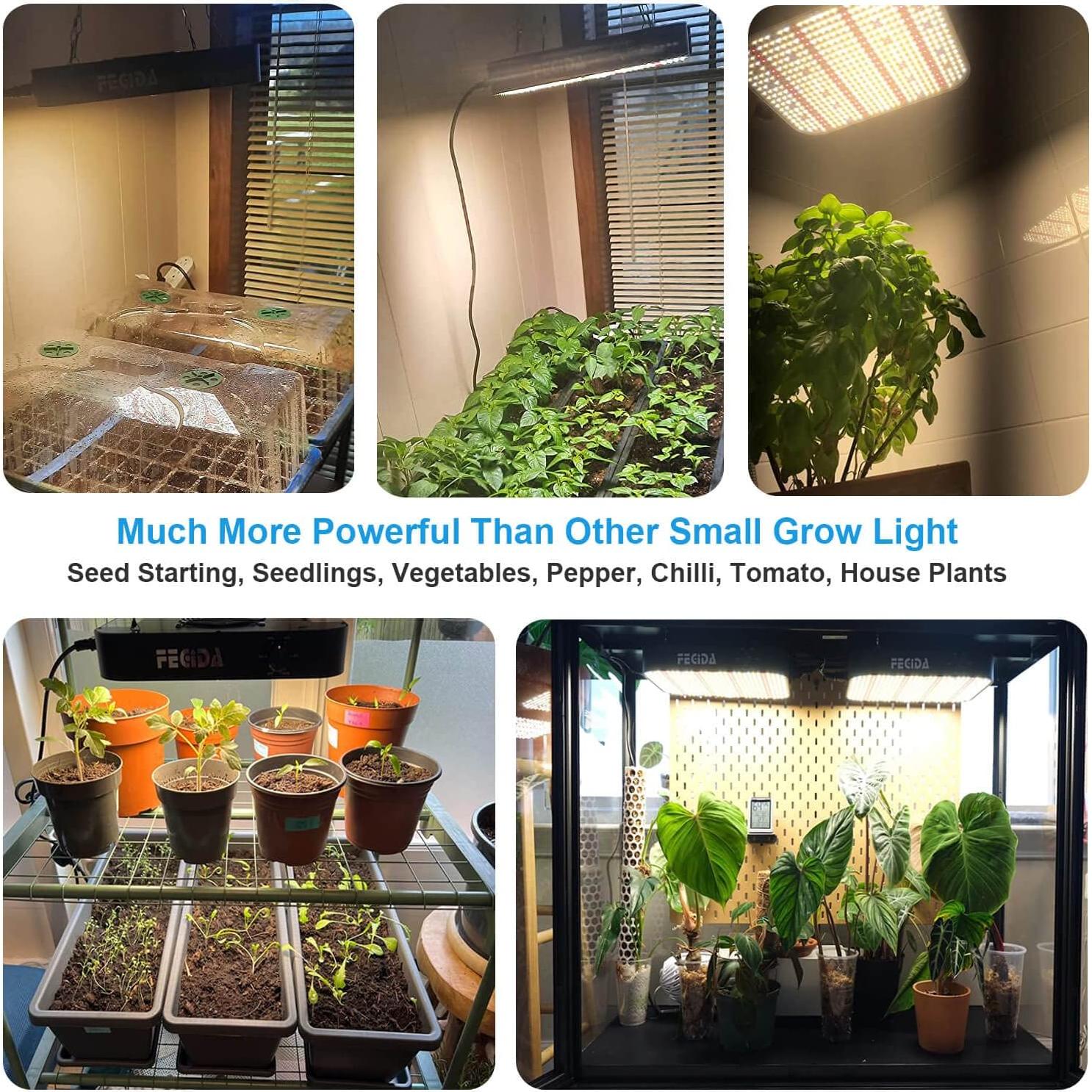 FECiDA Luz de Cultivo LED 65W Espectro Completo Regulable