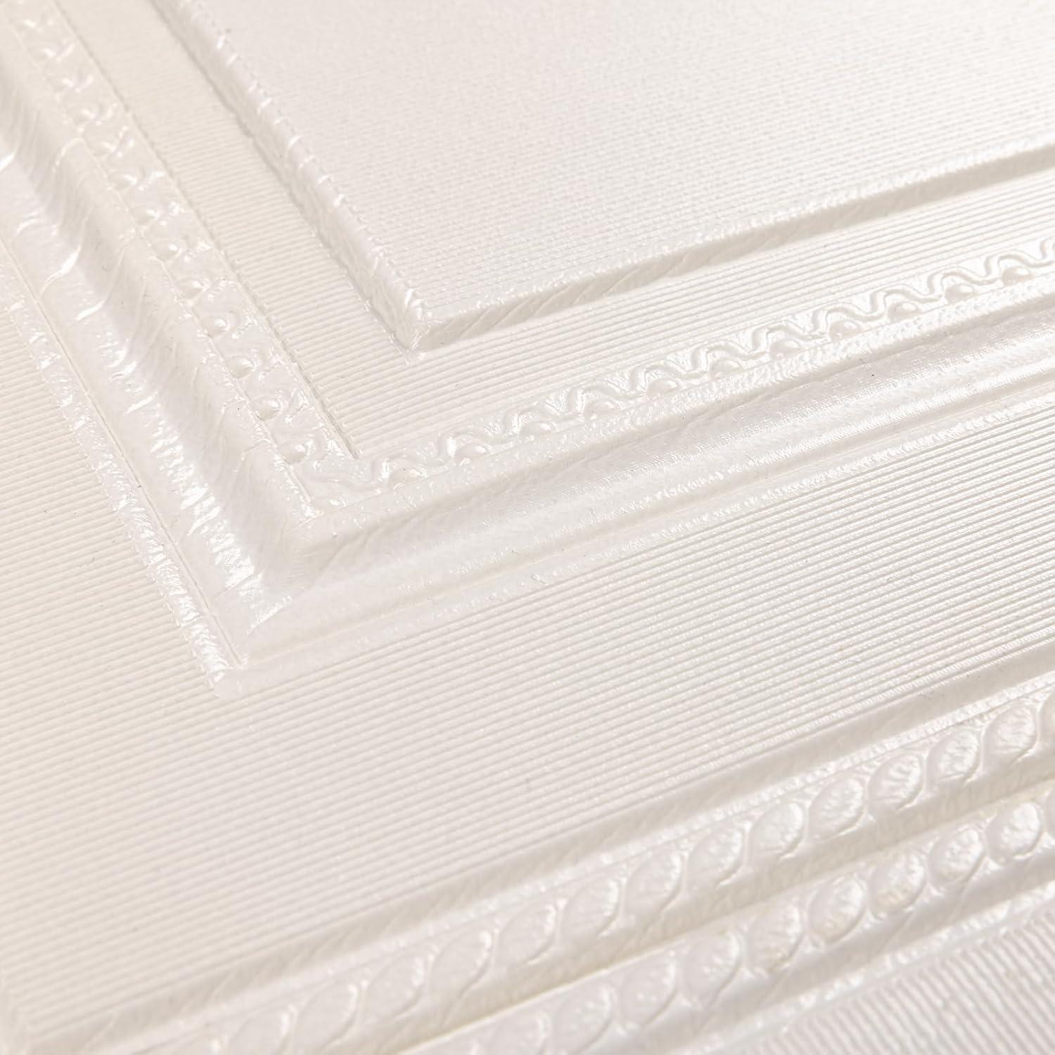 32 Azulejos de Techo Autoadhesivos Dureidos 3D Espuma Blanco