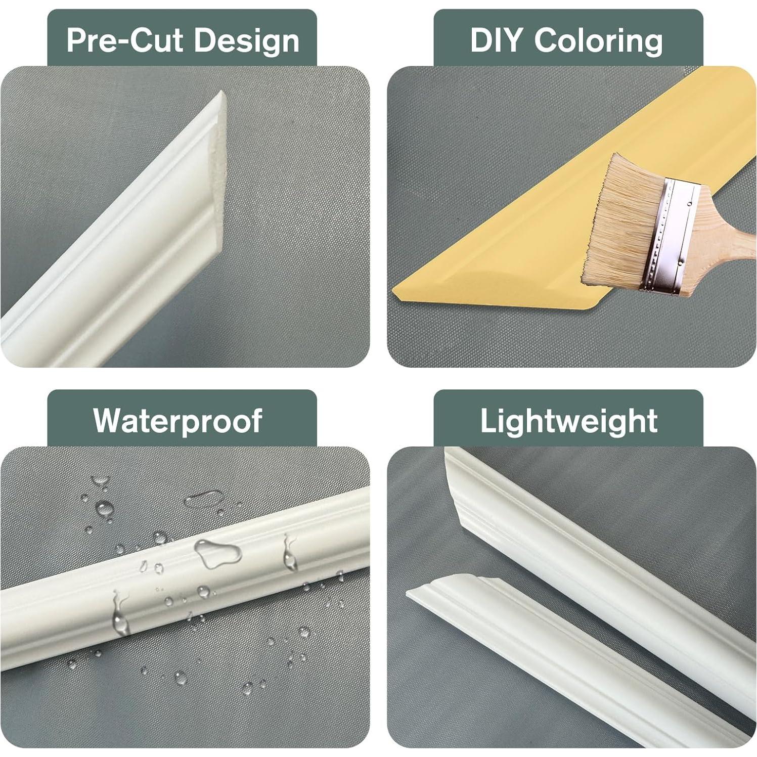 Kit de Moldura de Pared Autoadhesiva 3 Piezas SHUNYITONG