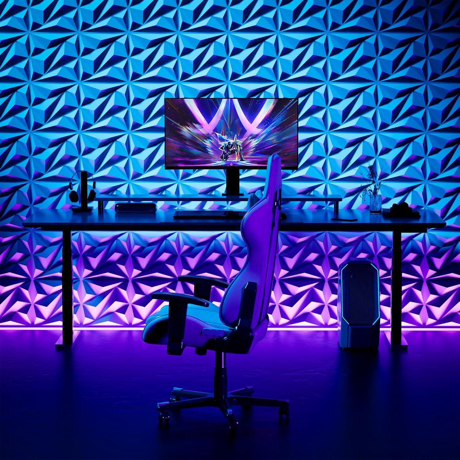 Paneles de Pared 3D INMOZATA Blancos 30.48x30.48cm - 33 Piezas