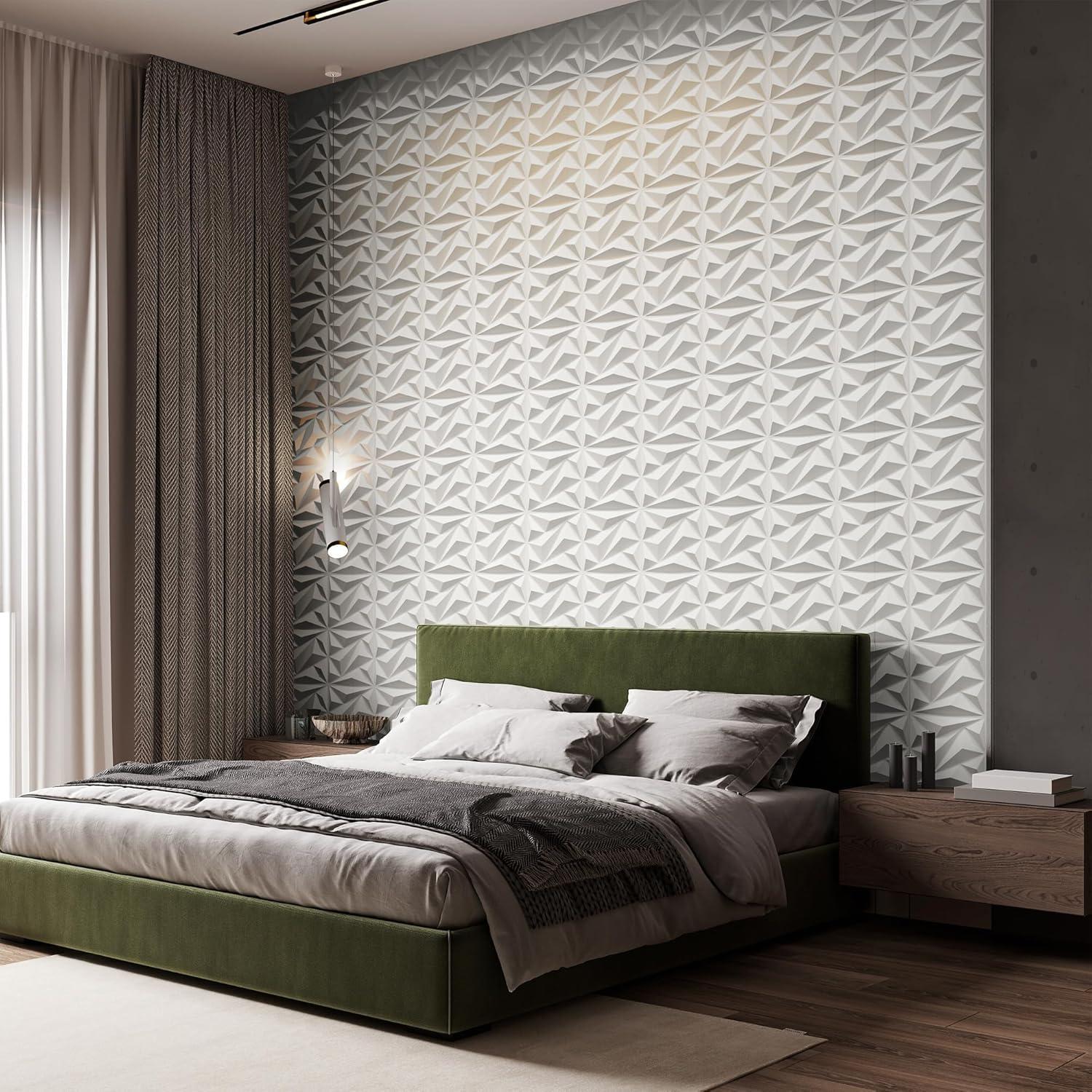 Paneles de Pared 3D INMOZATA Blancos 30.48x30.48cm - 33 Piezas