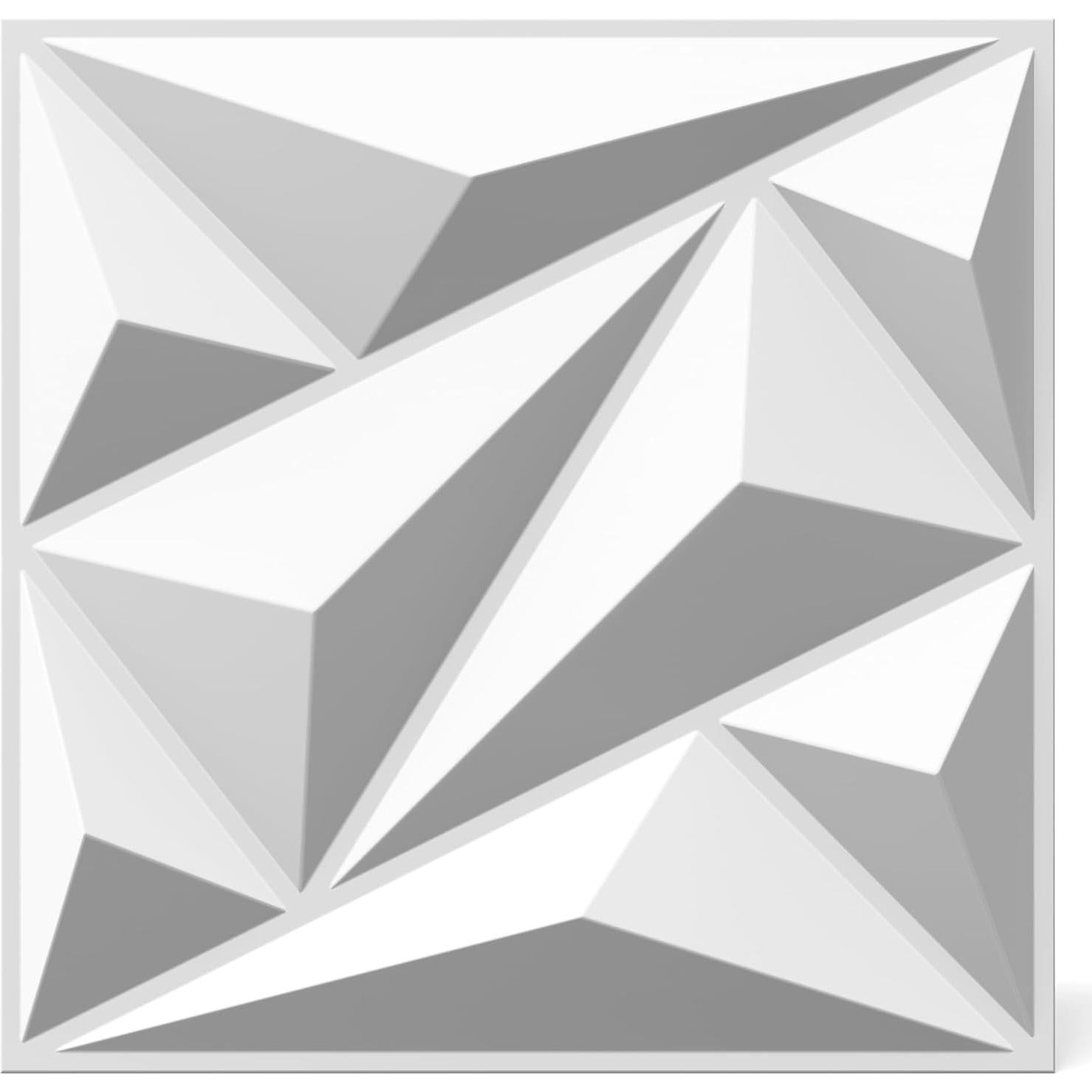 Paneles de Pared 3D INMOZATA Blancos 30.48x30.48cm - 33 Piezas