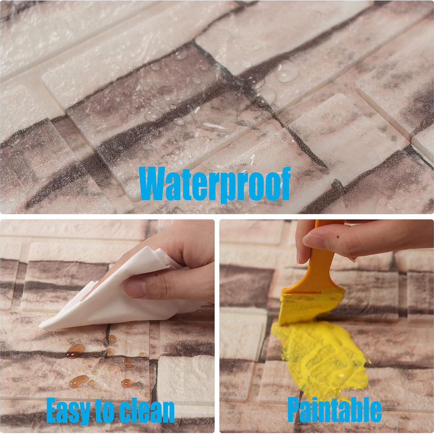 Papel Tapiz 3D Autoadhesivo WAPANE Ladrillo 10 Paquete