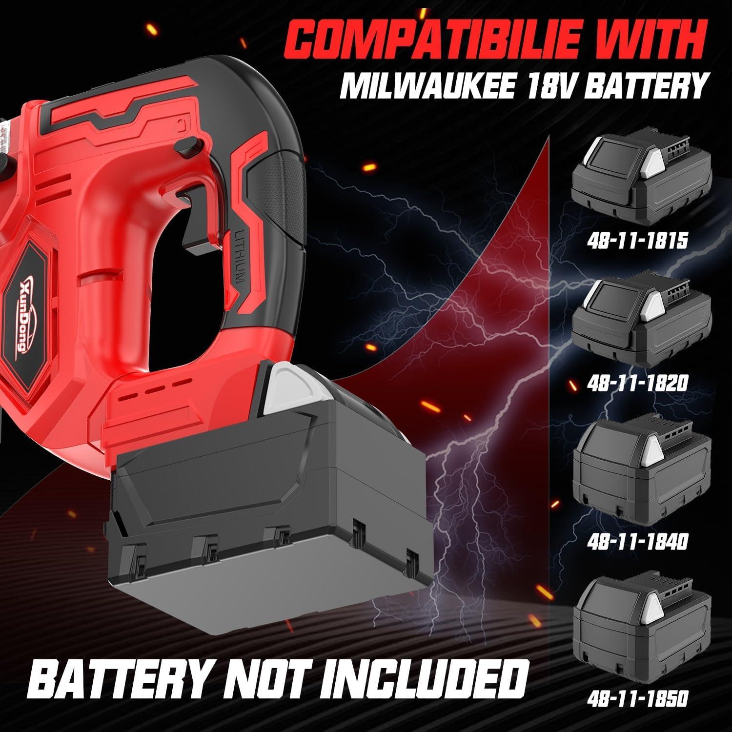 Sierra de calar inalámbrica XunDong 18V 2900RPM con luz LED
