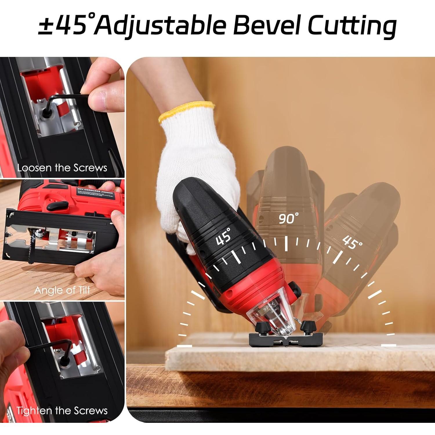 Sierra de Vaivén Inalámbrica Vistreck 20V con 10 Hojas