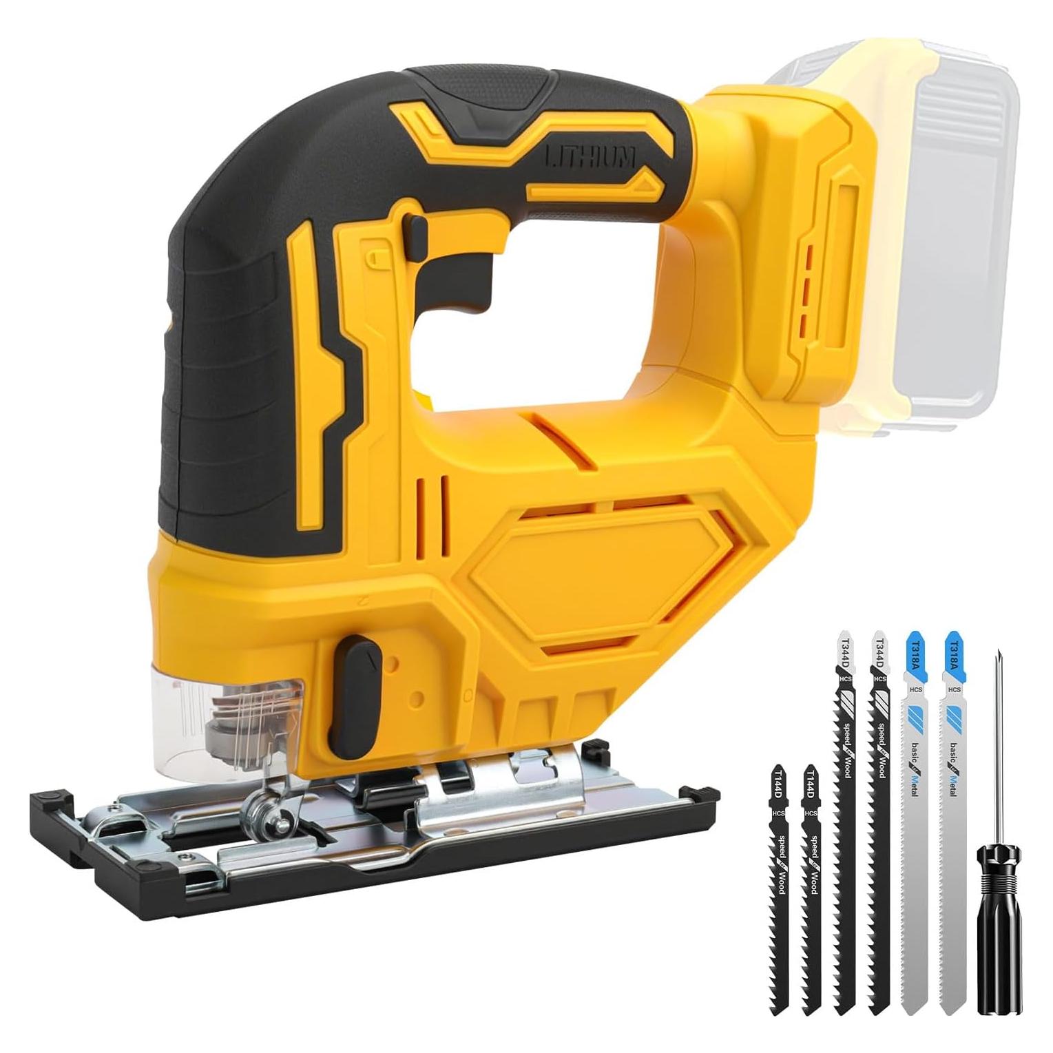 Sierra de calar inalámbrica Dewalt 20V 400W 2700RPM con 6 hojas