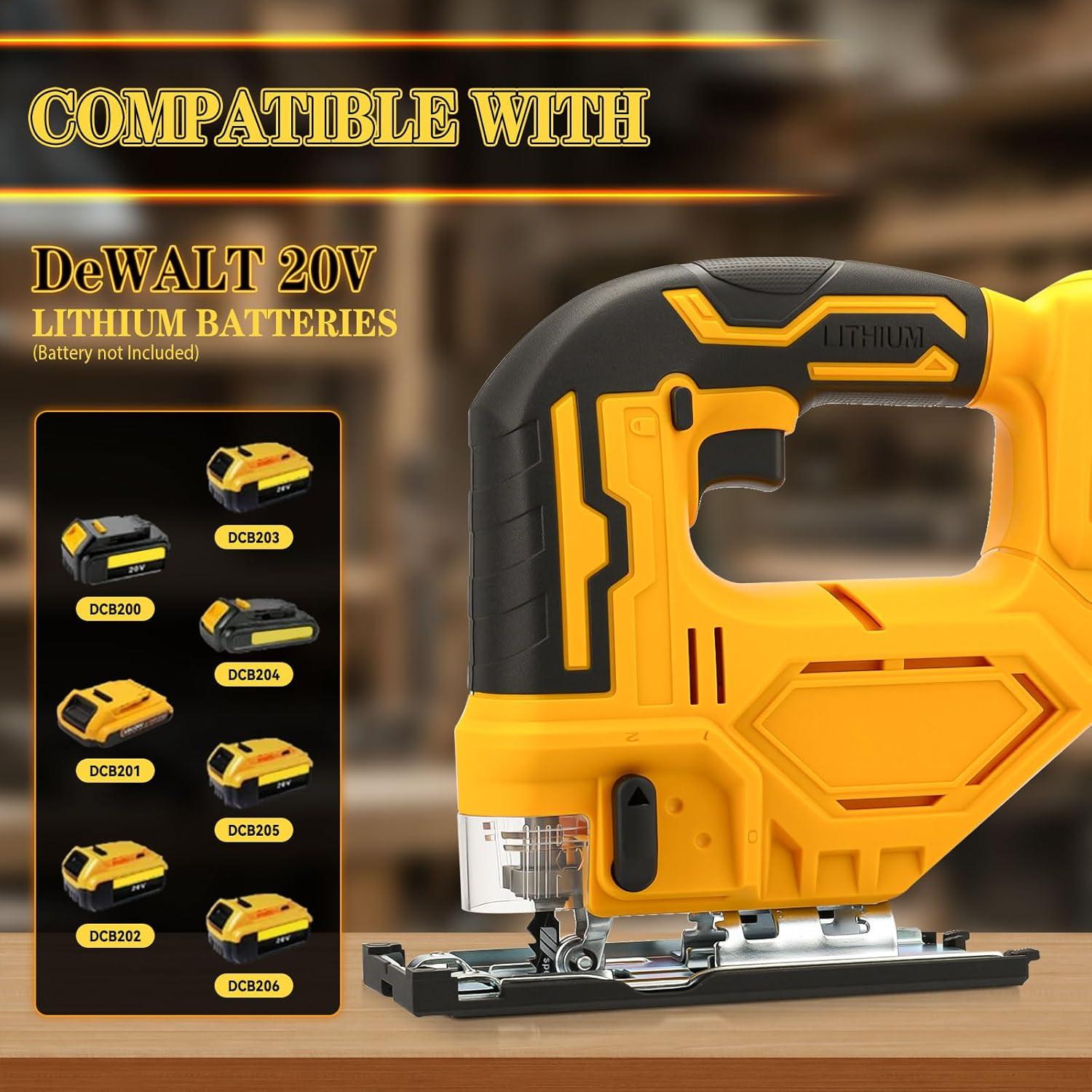 Sierra de calar inalámbrica Dewalt 20V 400W 2700RPM con 6 hojas