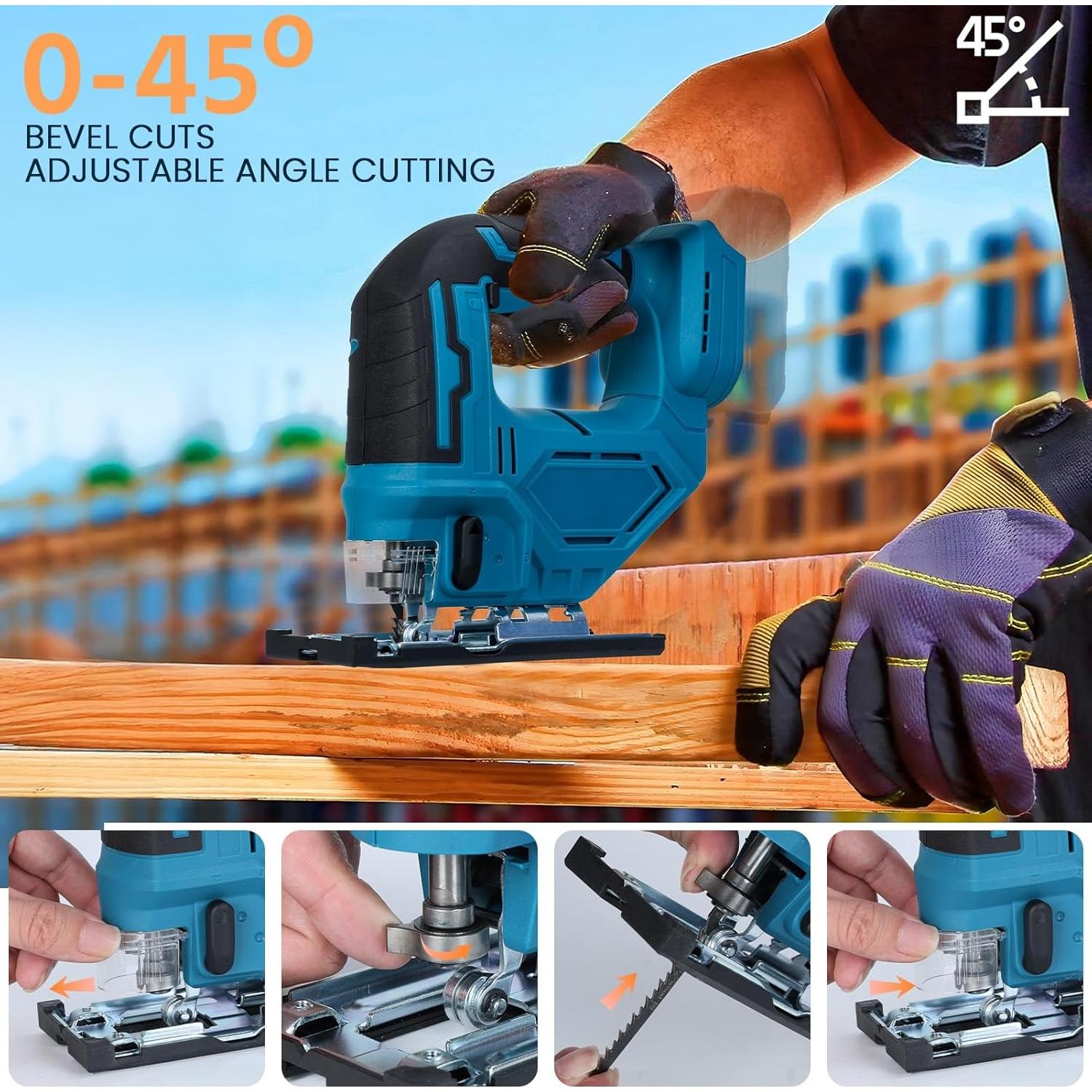 Sierra de Calar Eléctrica 18V Gibxiyza 750W Inalámbrica