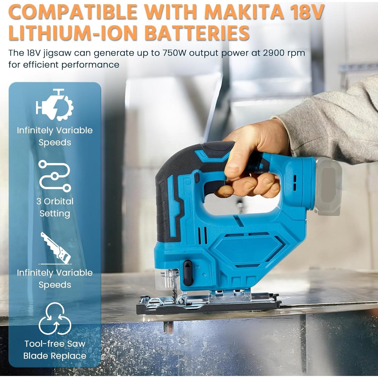 Sierra de Calar Eléctrica 18V Gibxiyza 750W Inalámbrica