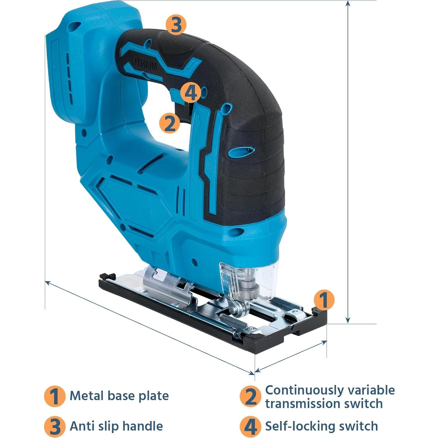 Sierra de Calar Eléctrica 18V Gibxiyza 750W Inalámbrica