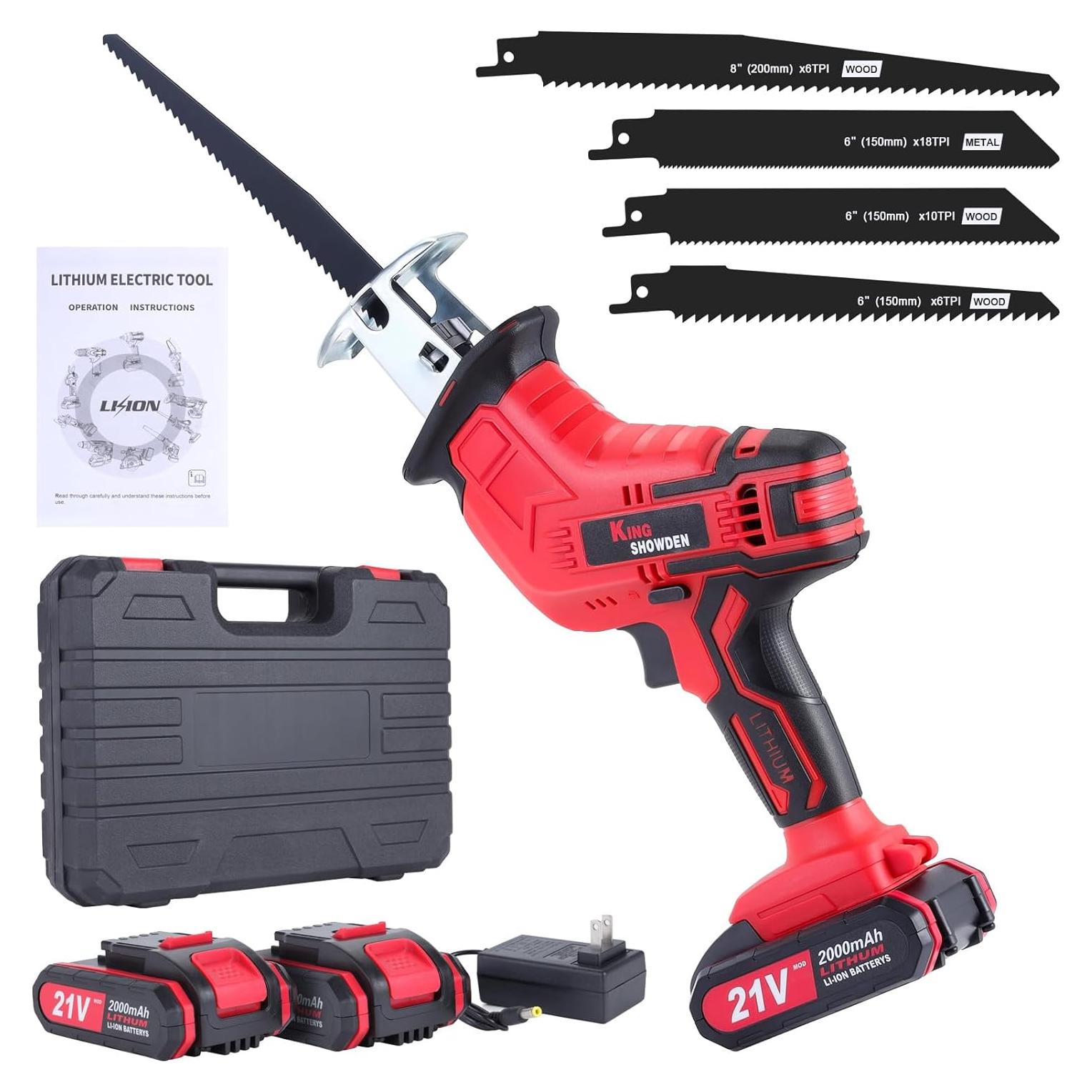 Sierra Recíproca Inalámbrica BDJHMP 21V 2000mAh 3000RPM