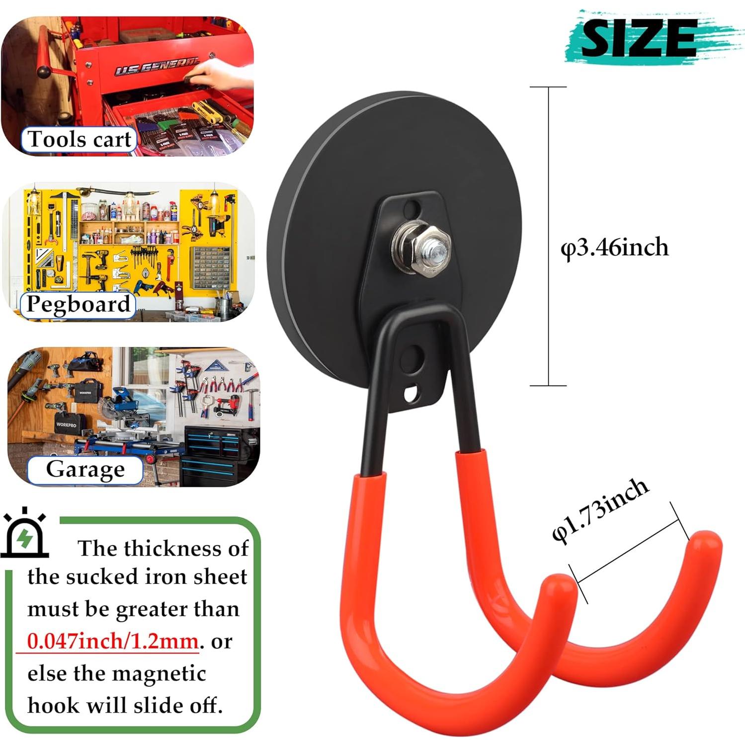 Ganchos Magnéticos Fuertes ULIBERMAGNET 8.8cm - Paquete de 2