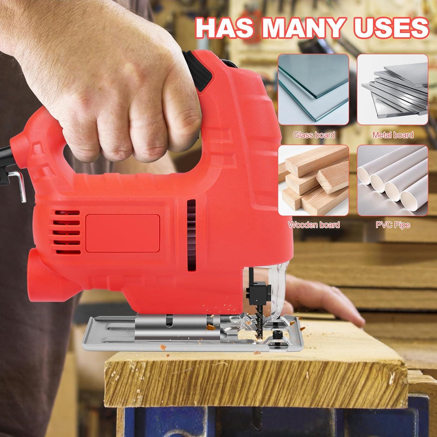 Sierra de Calar Eléctrica Eatbuy 800W 6 Velocidades con 10 Hojas