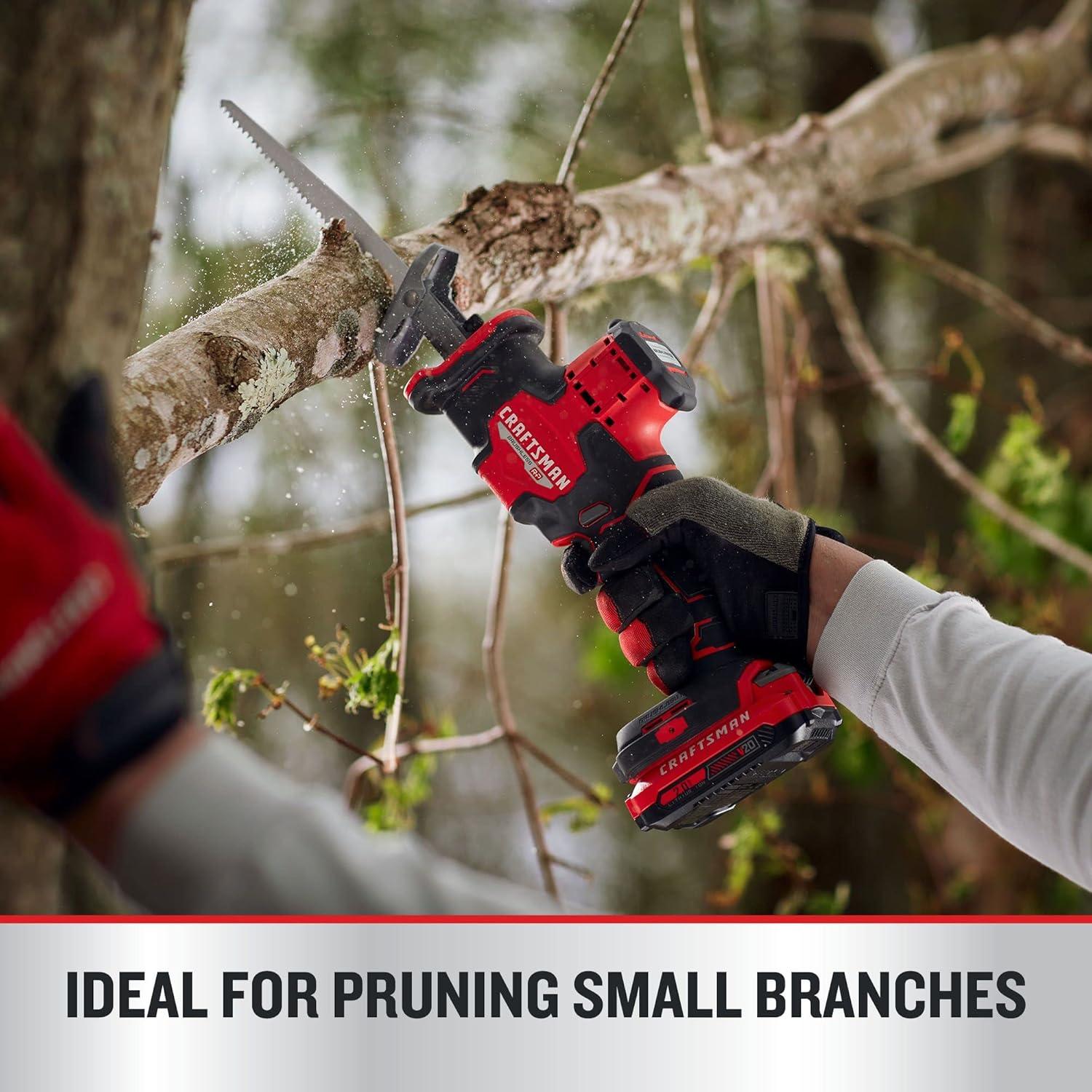 Sierra Recíproca Inalámbrica CRAFTSMAN V20, 2800 SPM, 1.76 kg