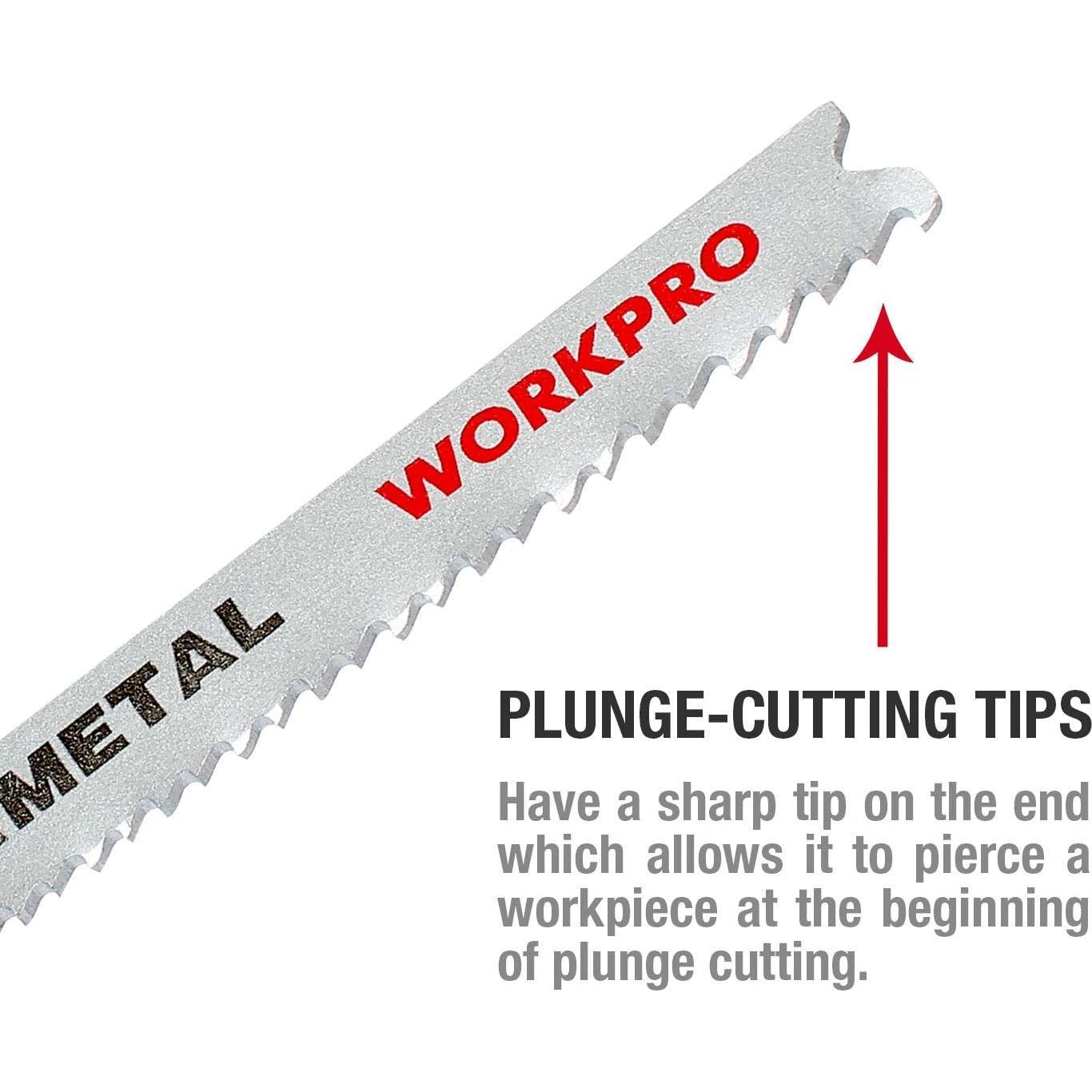WORKPRO Kit Sierra de Calar 6.5AMP + 25 Cuchillas T-Shank