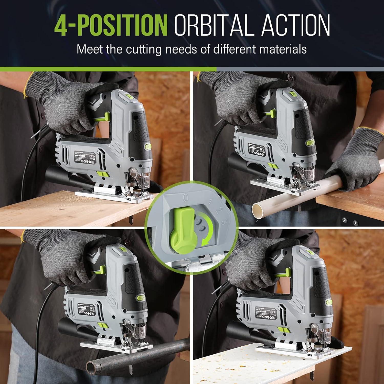 WORKPRO Kit Sierra de Calar 6.5AMP + 25 Cuchillas T-Shank