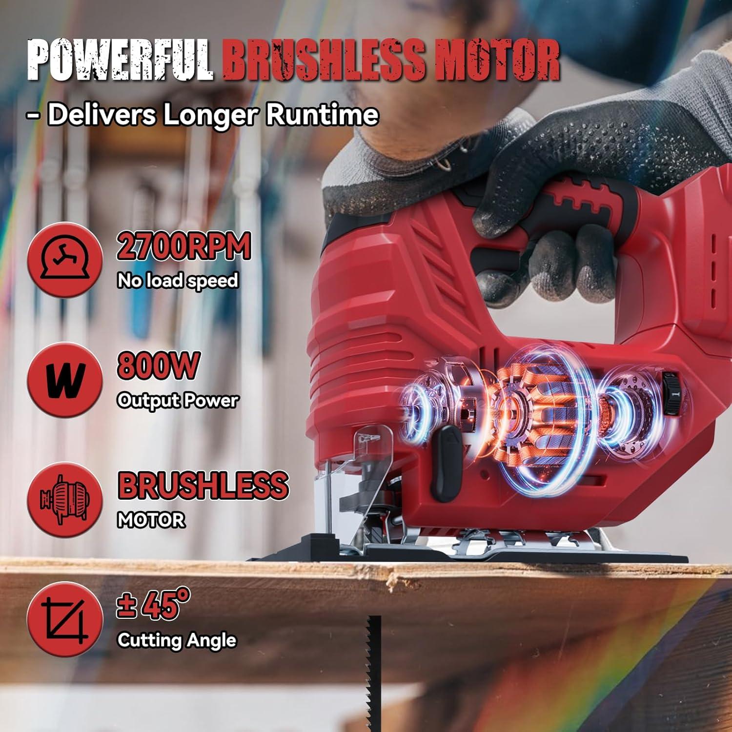 Sierra de calar inalámbrica Milwaukee 18V, 5 velocidades, LED