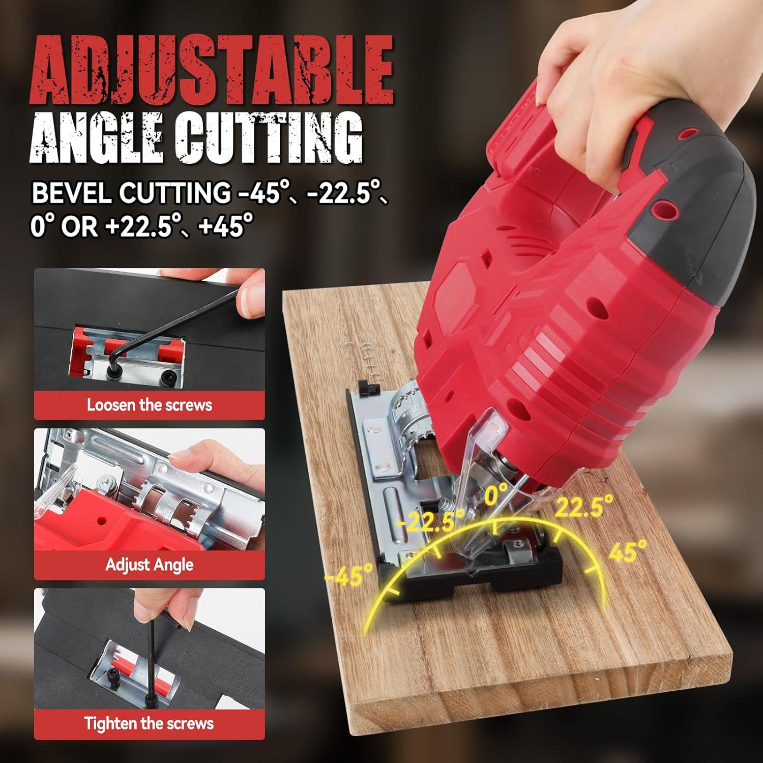 Sierra de calar inalámbrica Milwaukee 18V, 5 velocidades, LED