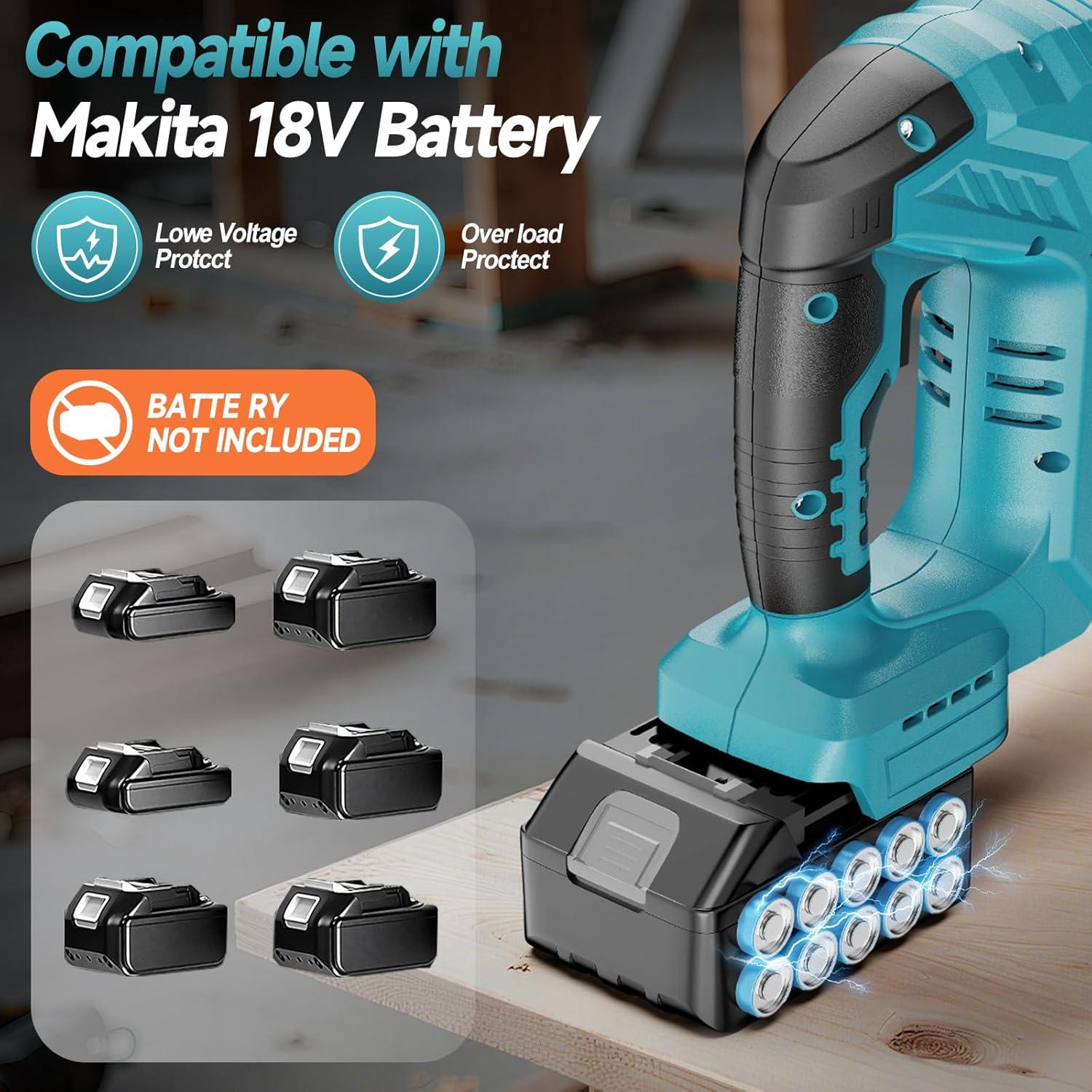 Sierra de calar inalámbrica Fledukten 800W 18V con riel guía