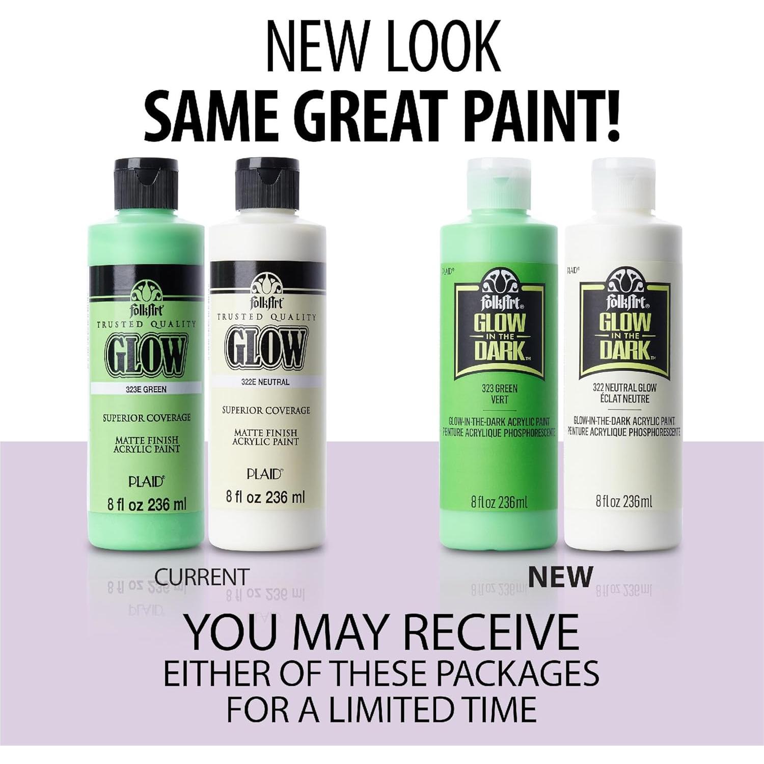 Pintura acrílica que brilla en la oscuridad FolkArt 236 ml