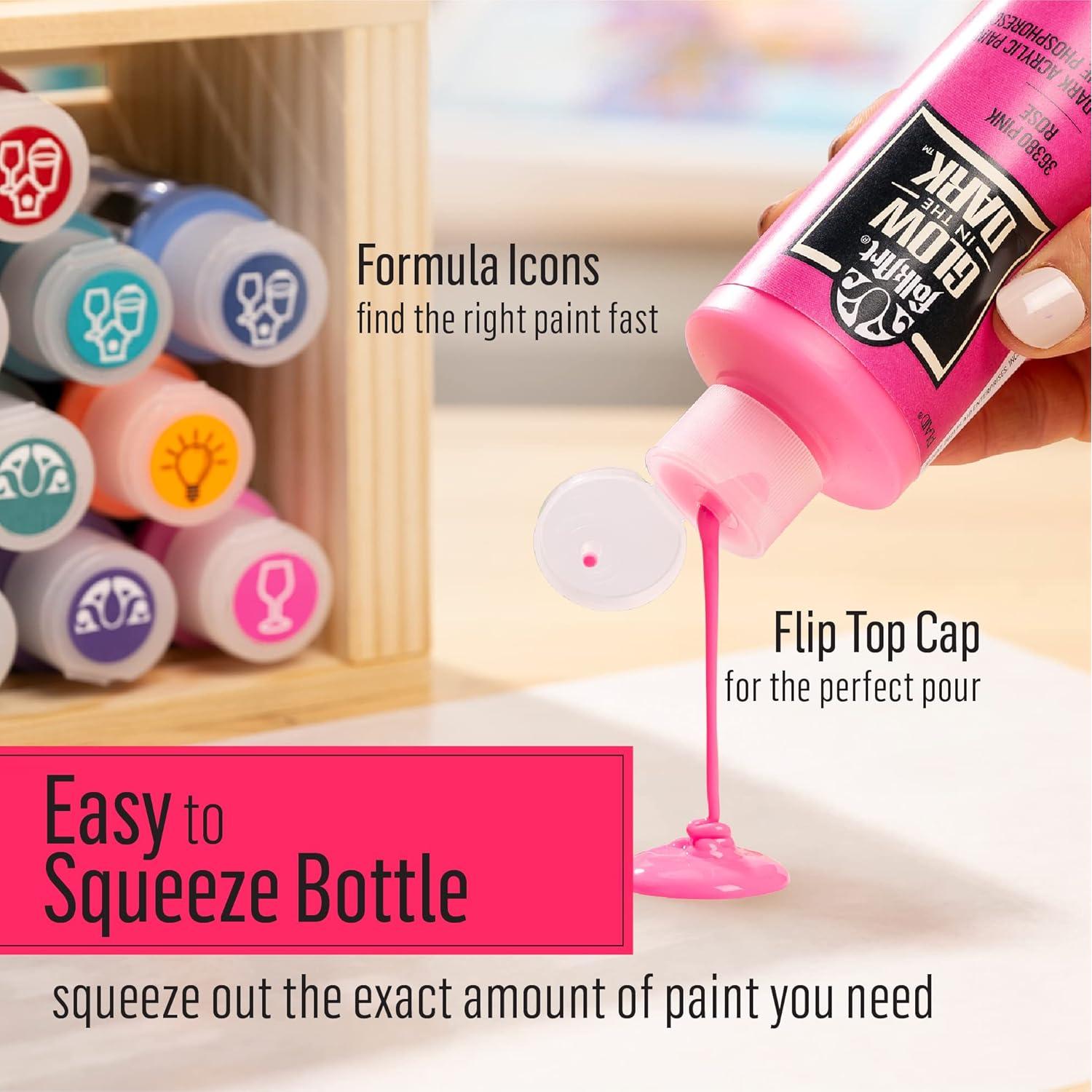 Pintura acrílica que brilla en la oscuridad FolkArt 236 ml