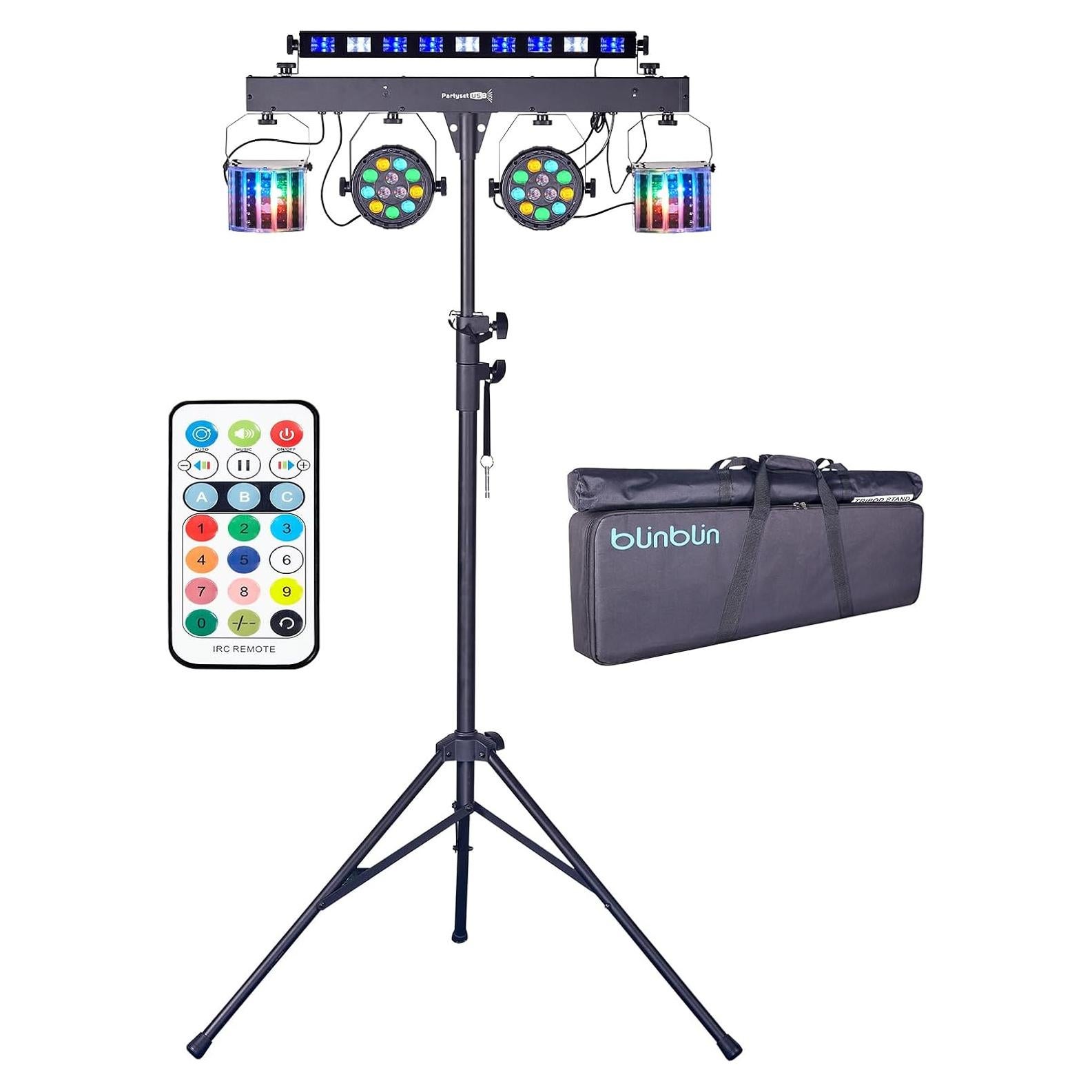 Luces de DJ 5 en 1 Blinblin con Soporte y Control Remoto