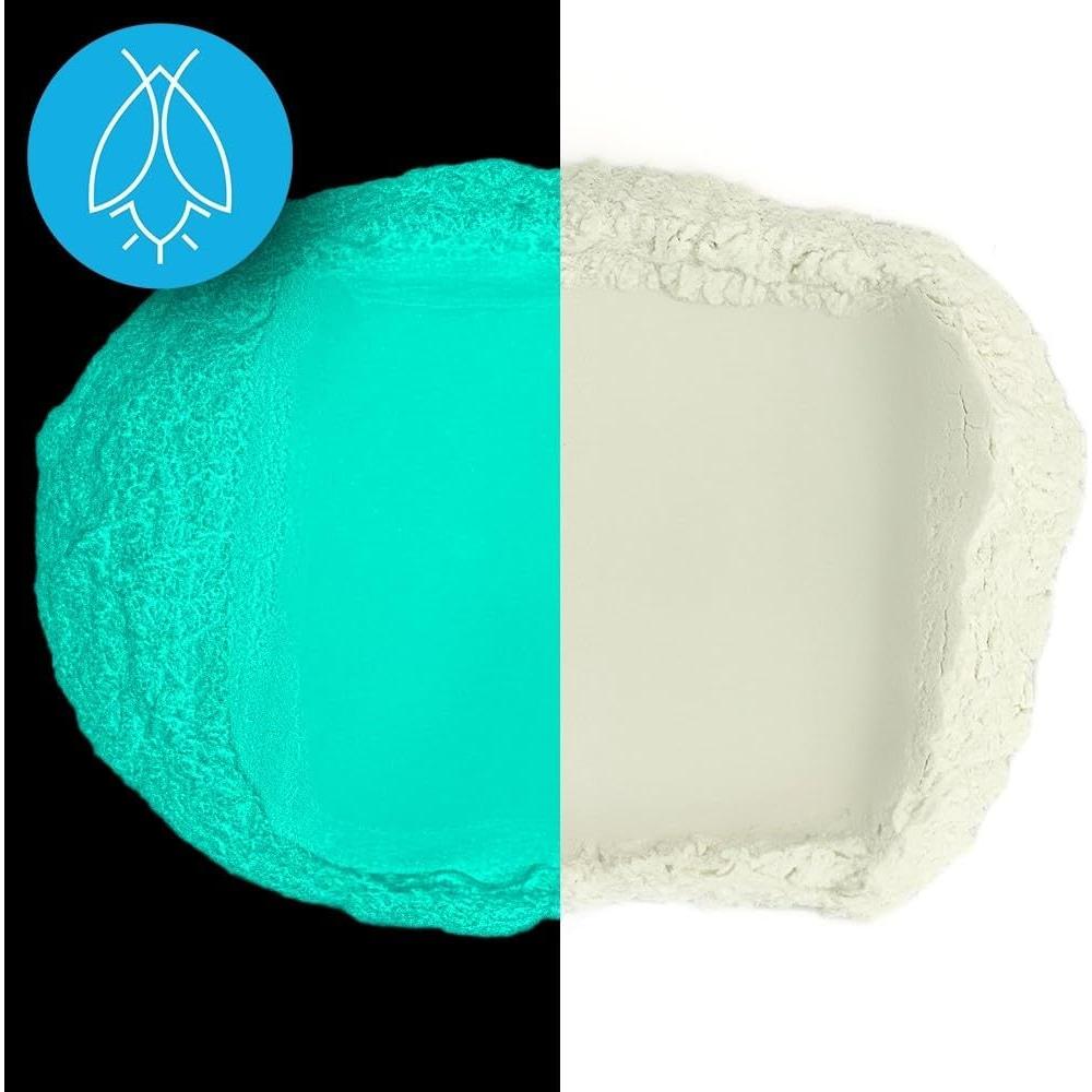 Polvo Brillante en la Oscuridad Art 'N Glow Aqua Neutro 30g