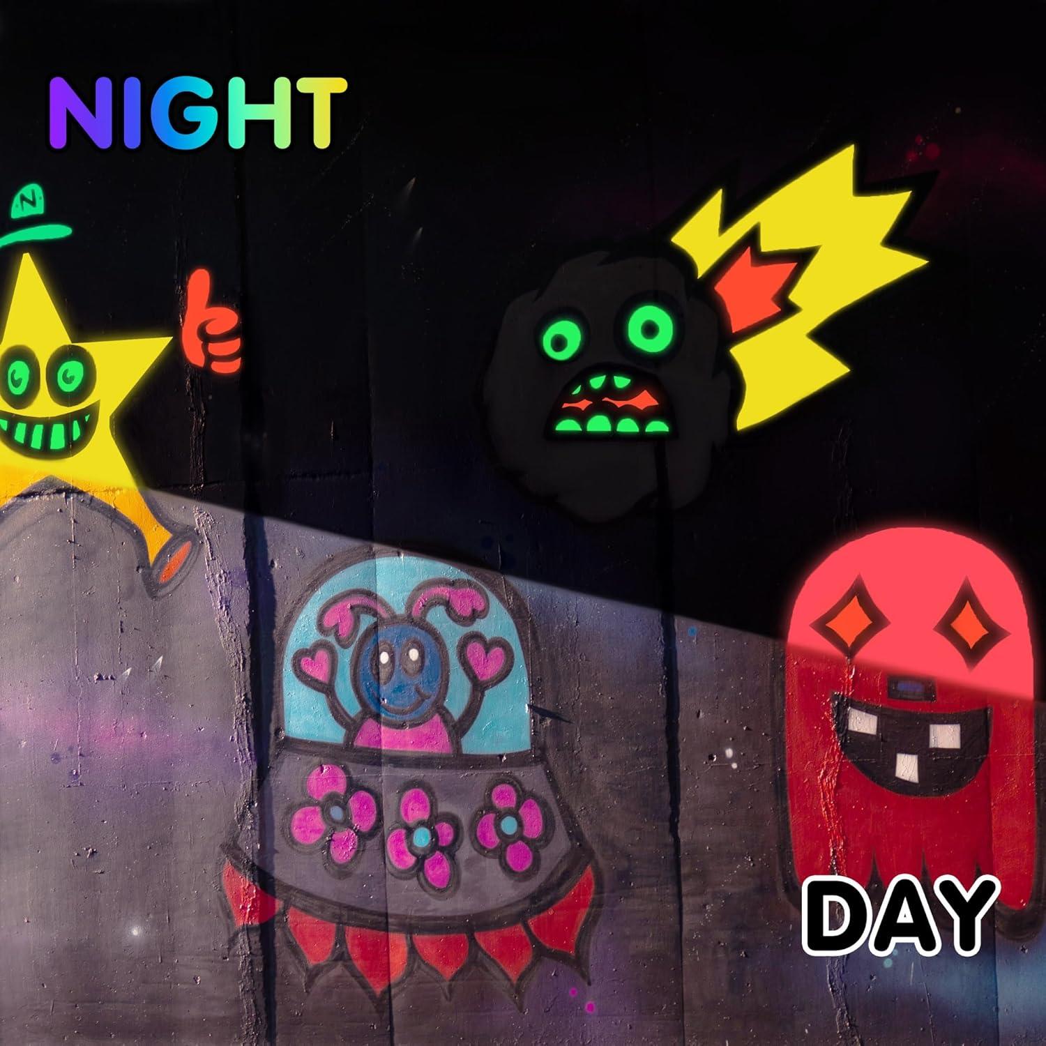 Set de 10 Pinturas Acrílicas que Brillan en la Oscuridad TBC