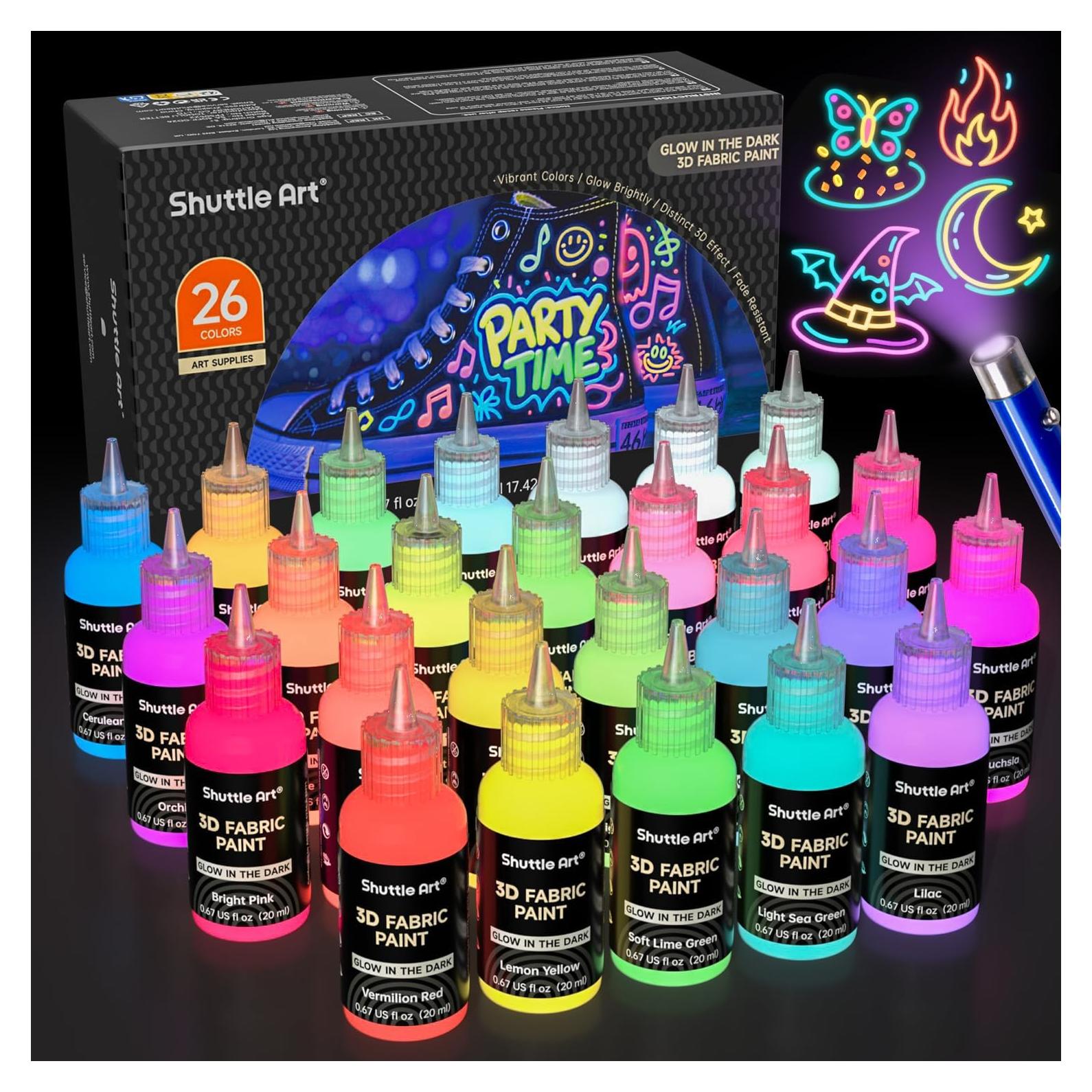 Pintura 3D para Tela Shuttle Art, 26 Colores Brillantes