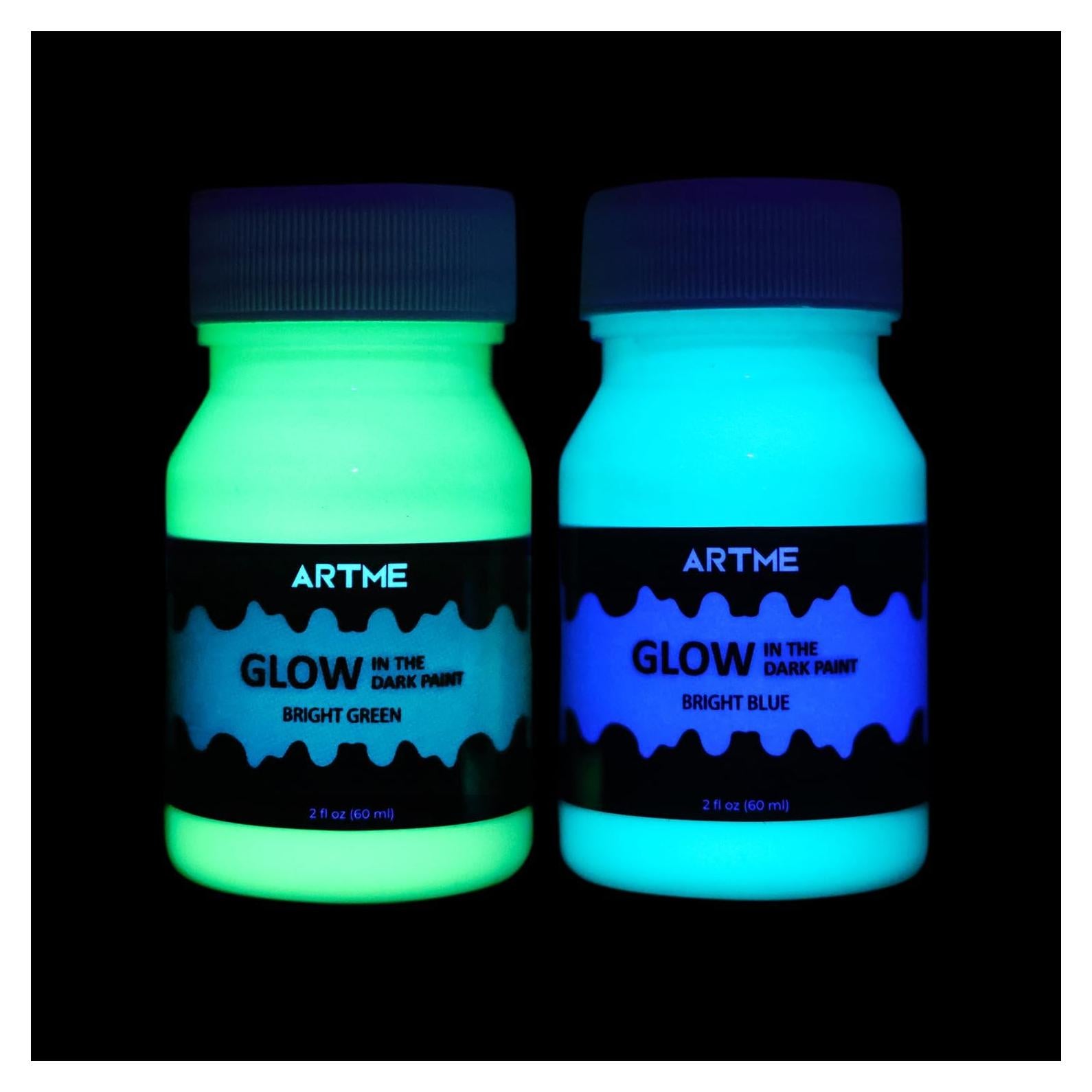 Juego de Pintura Acrílica Brillante ARTME 60ml - Verde y Azul