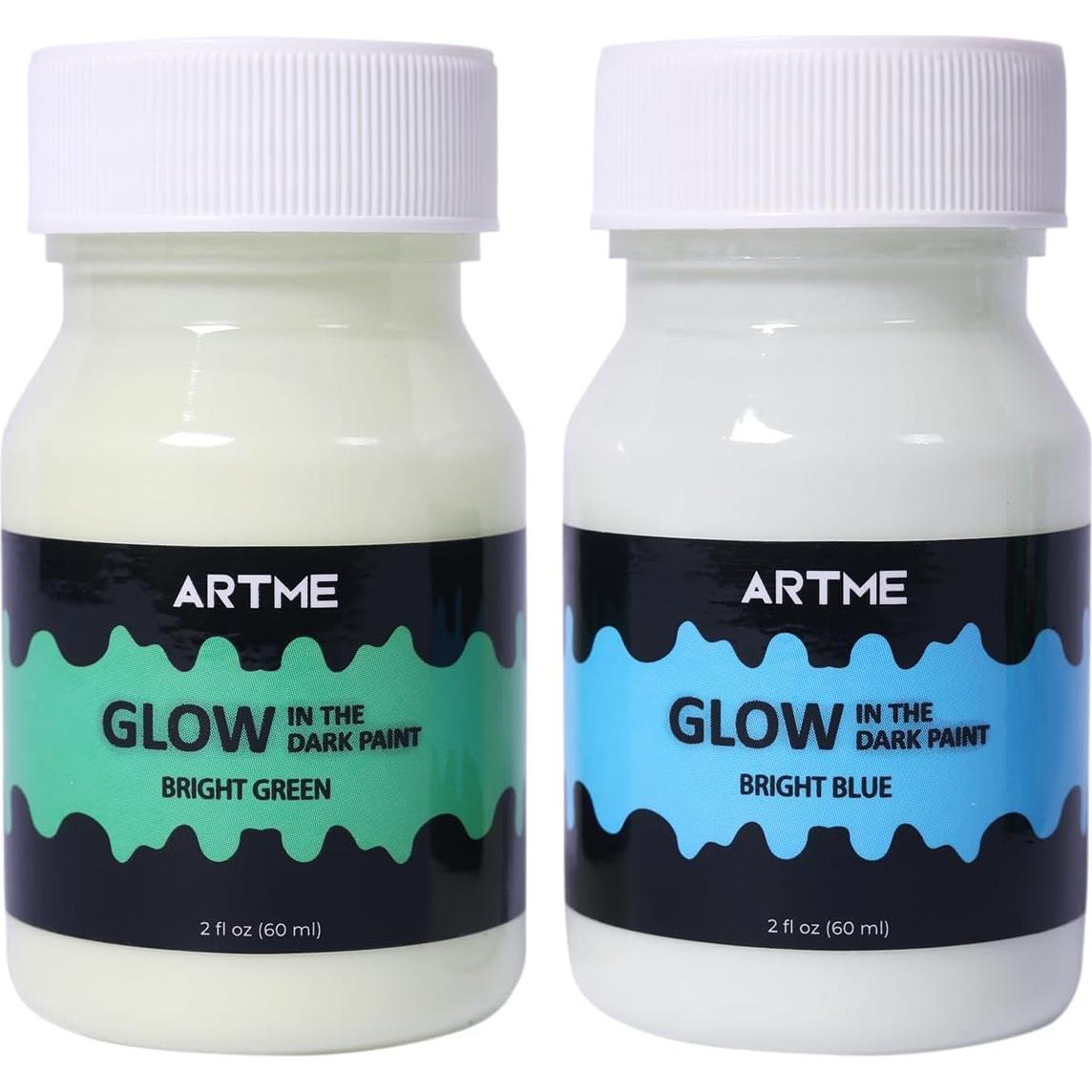 Juego de Pintura Acrílica Brillante ARTME 60ml - Verde y Azul