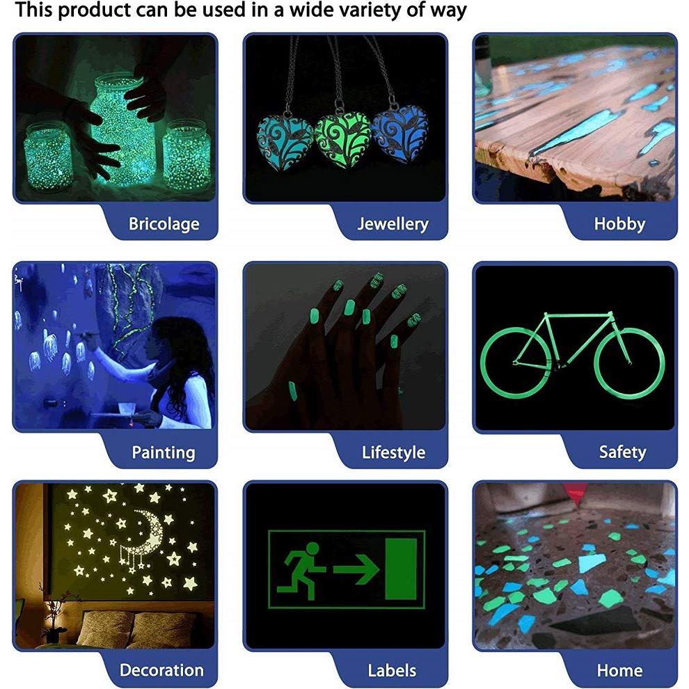 Pigmento Fosforescente Verde ProCart 100 g - Brilla en la Oscuridad