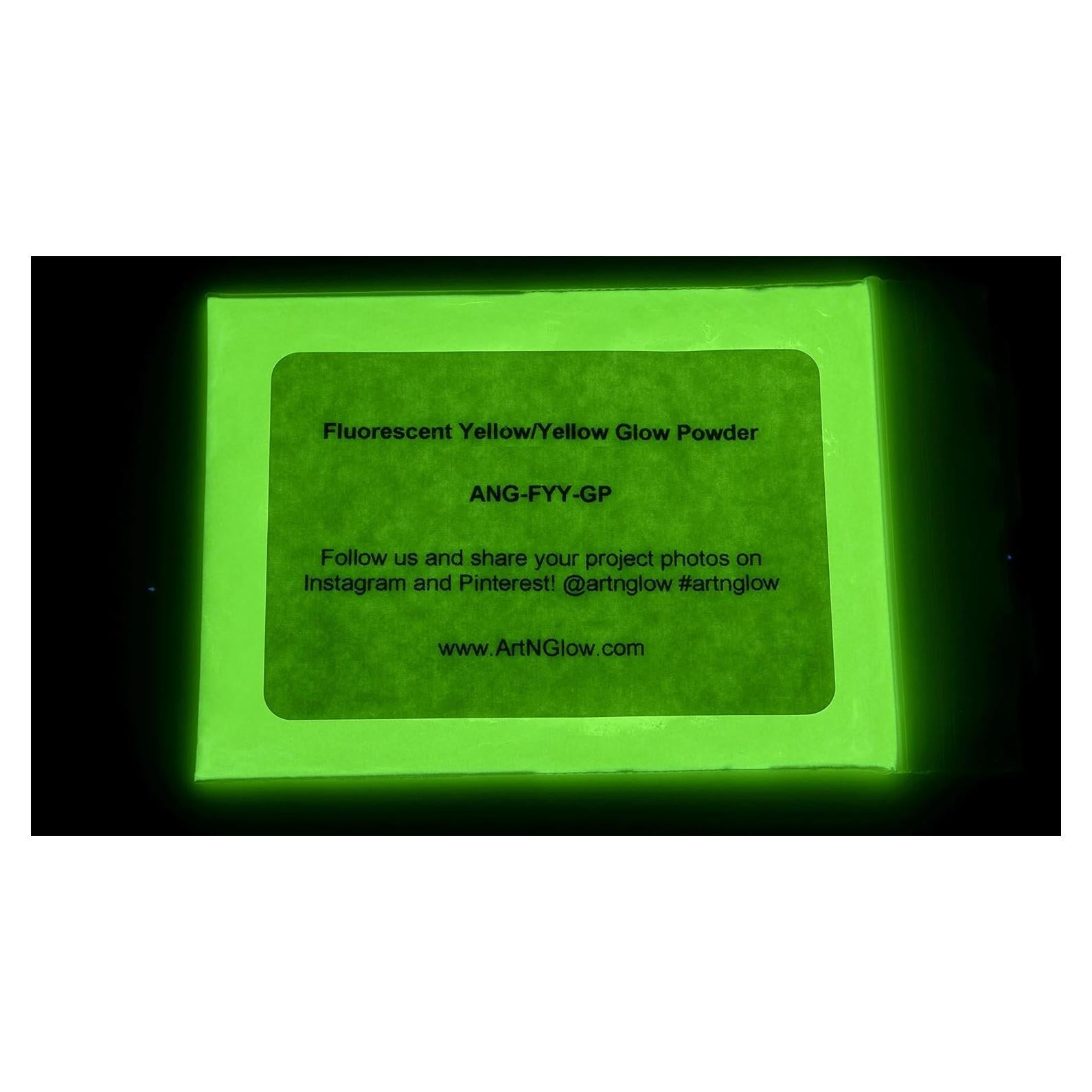 Polvo Fluorescente que Brilla en la Oscuridad Art 'N Glow - 120 Gramos - Ideal para Pintura y Manualidades