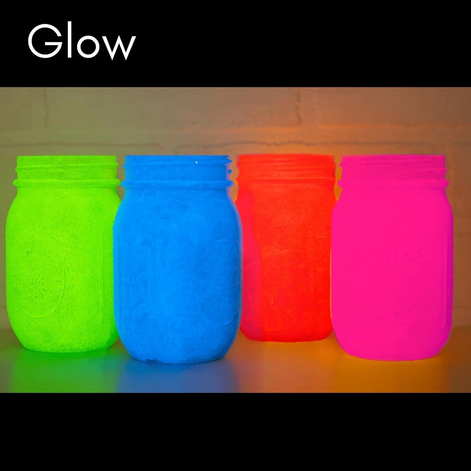 Set de Pintura Acrílica FolkArt Neón y Brilla en la Oscuridad 8 Colores 59 ml