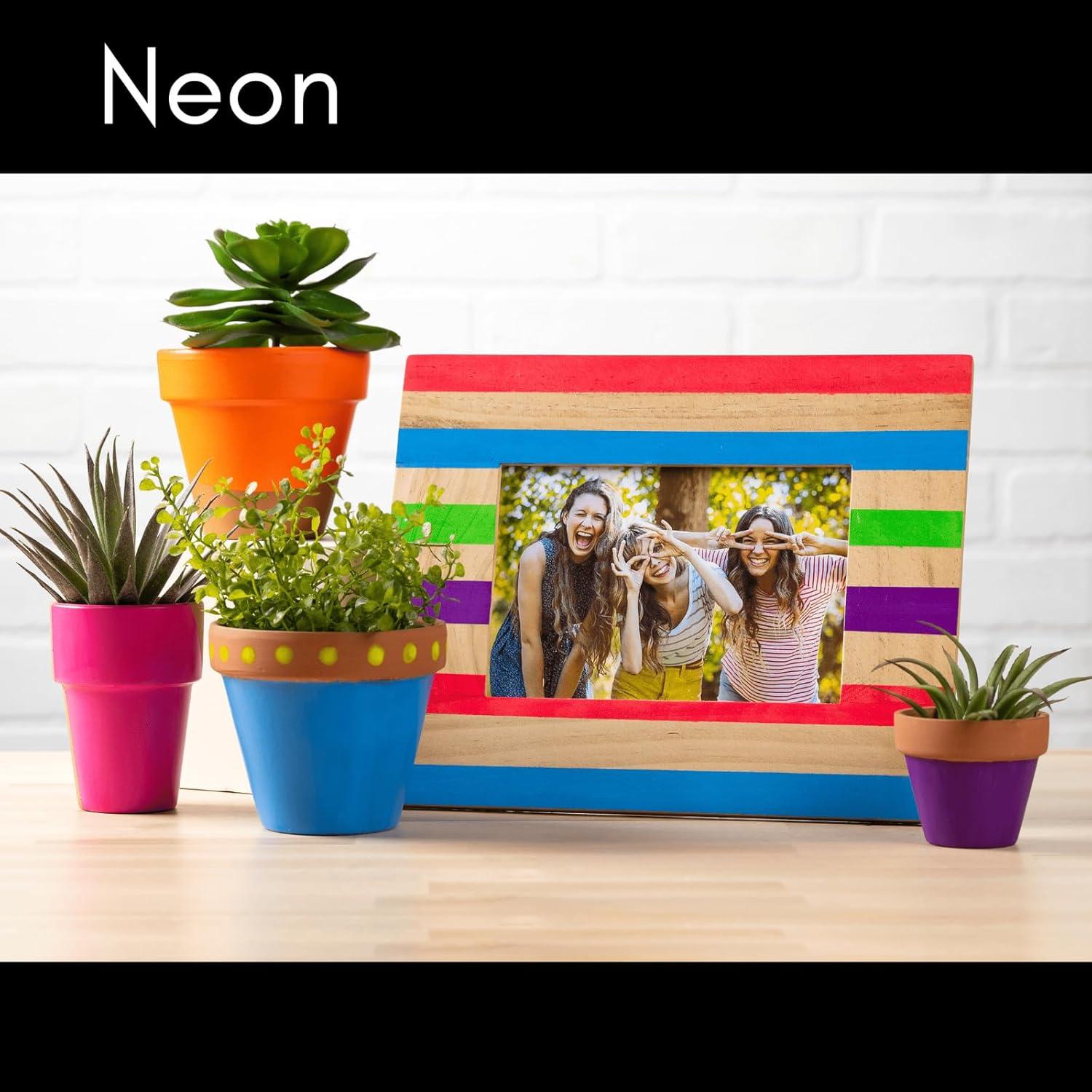 Set de Pintura Acrílica FolkArt Neón y Brilla en la Oscuridad 8 Colores 59 ml