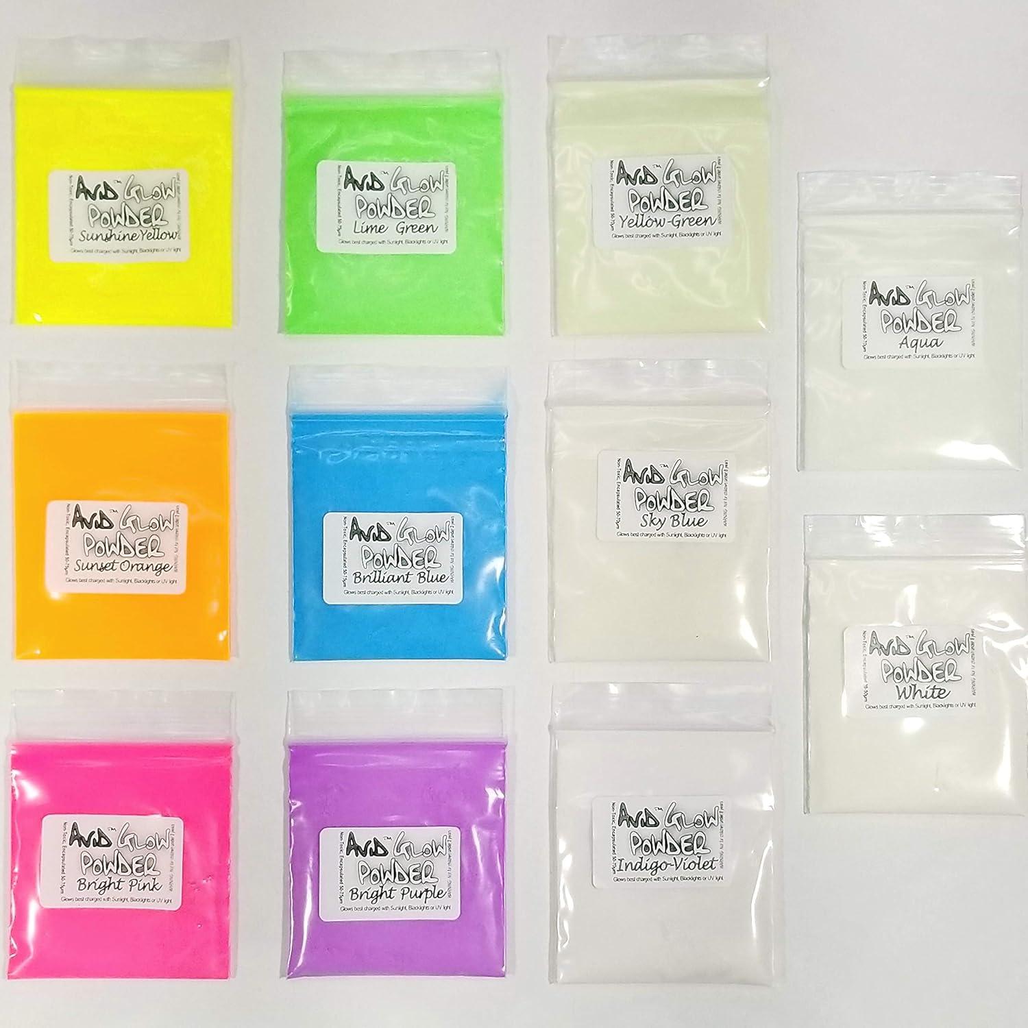 Paquete de Polvo Brillante Avid Color 11 Colores 165g