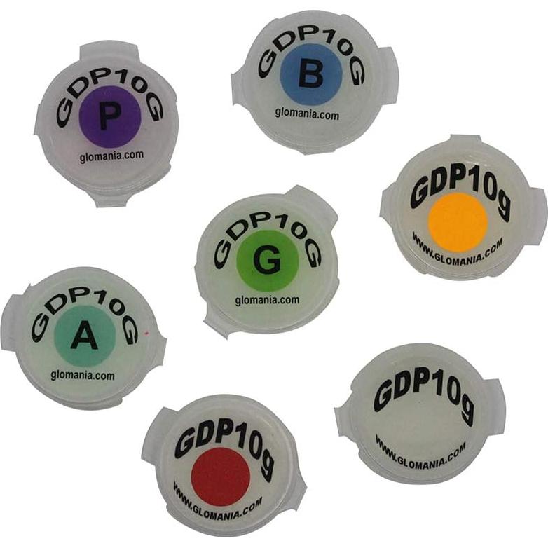 Set de 7 Pigmentos de Estroncio Aluminato Brillantes Glomania